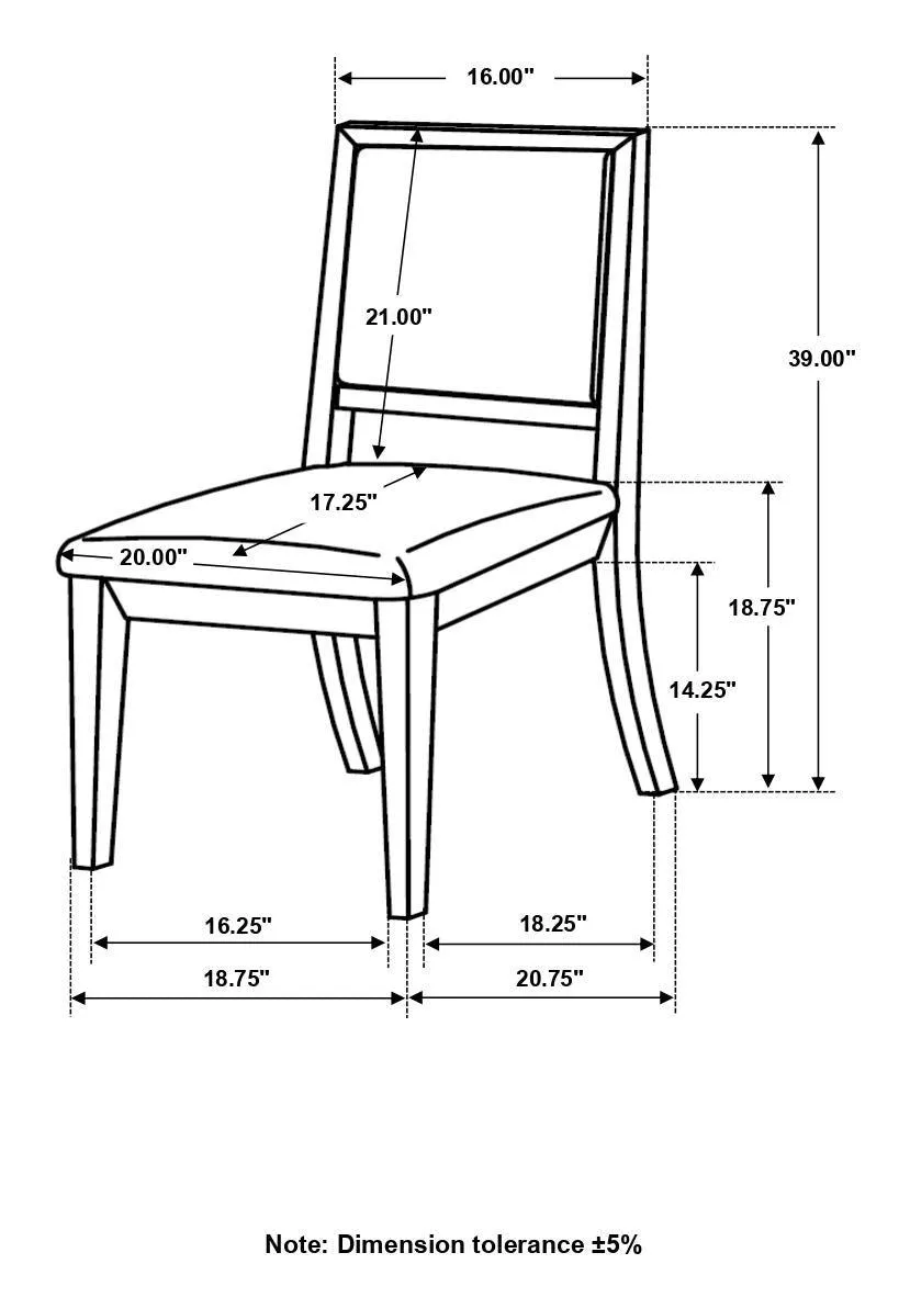 Louise Black/Cream Upholstered Dining Side Chairs, Set of 2 - Image 11