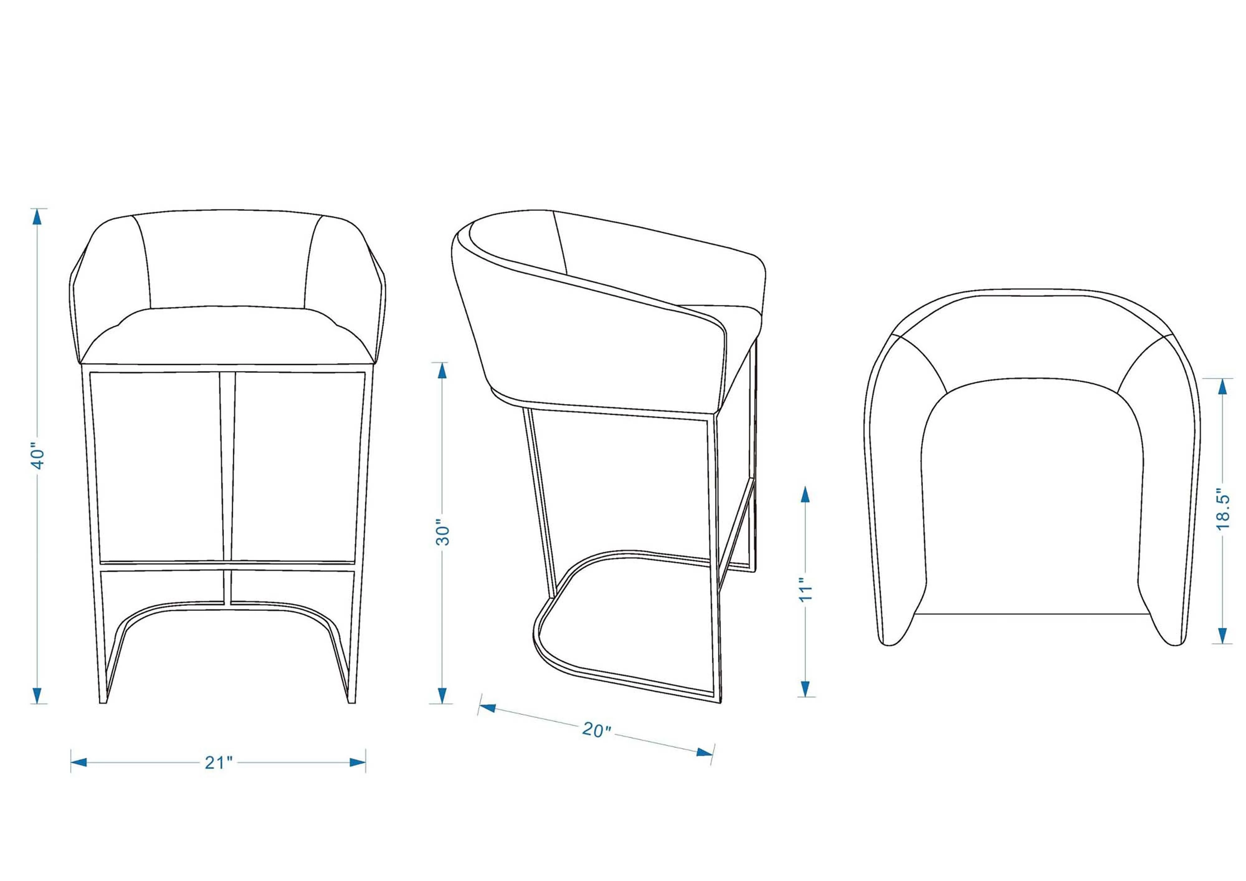 Louvre Barstool in Black - Image 3