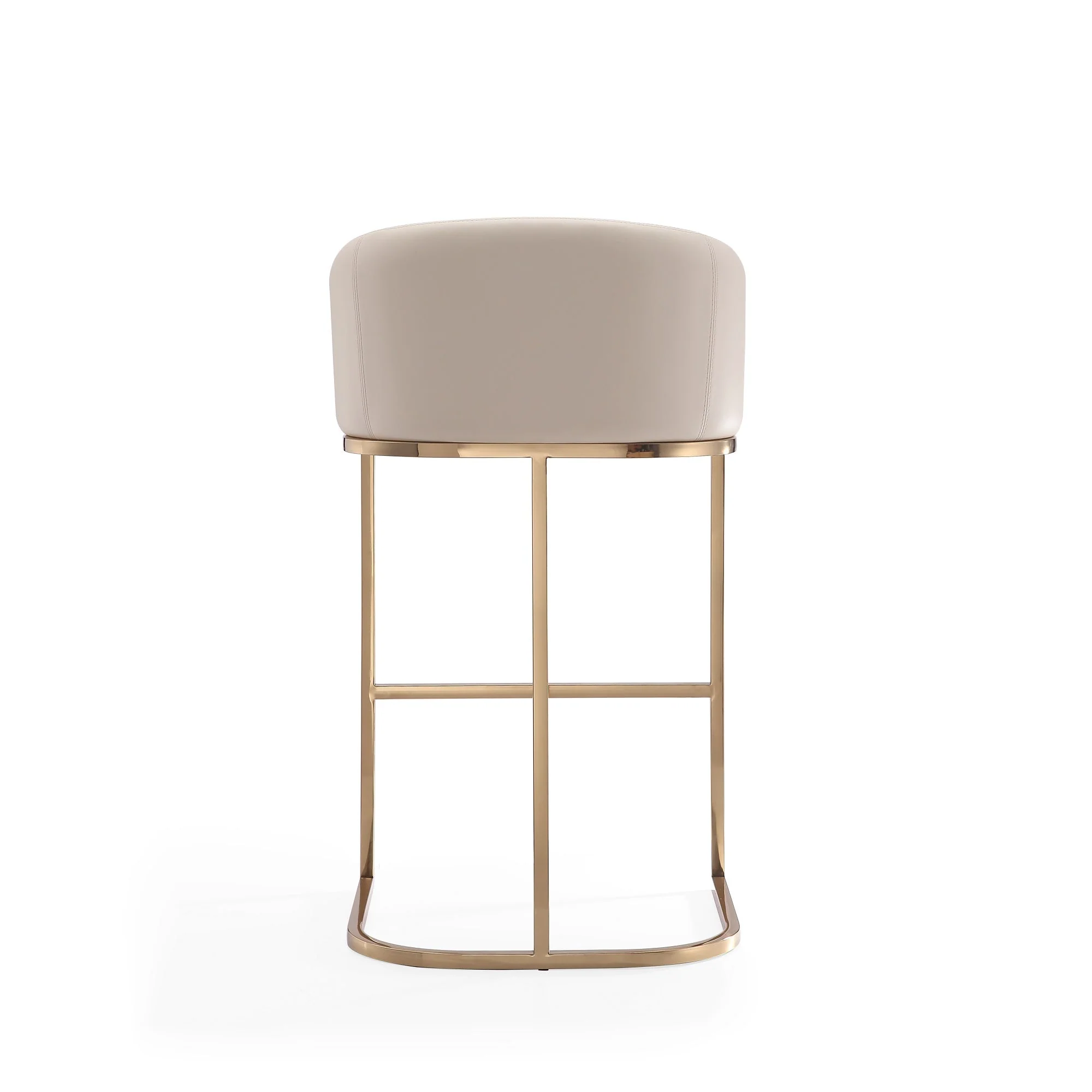 Louvre Barstool in Cream and Titanium Gold - Image 5