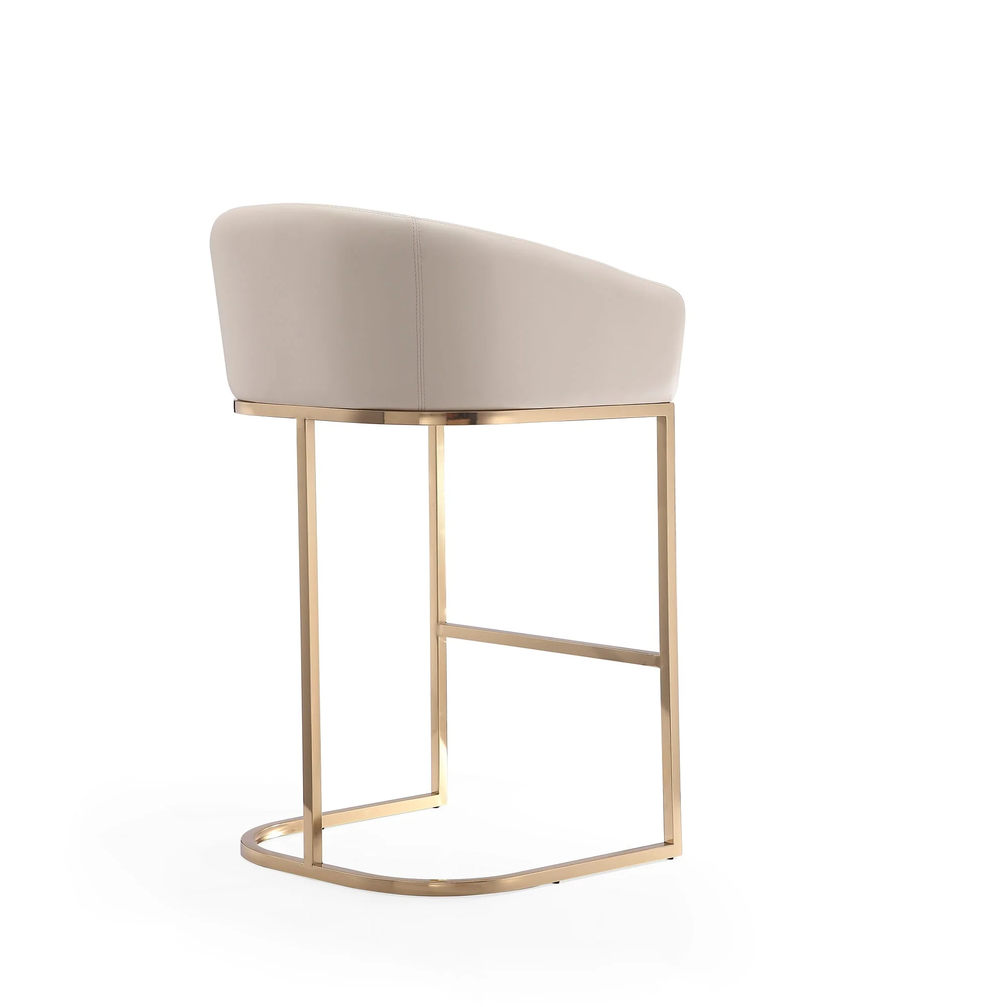 Louvre Barstool in Cream and Titanium Gold - Image 7