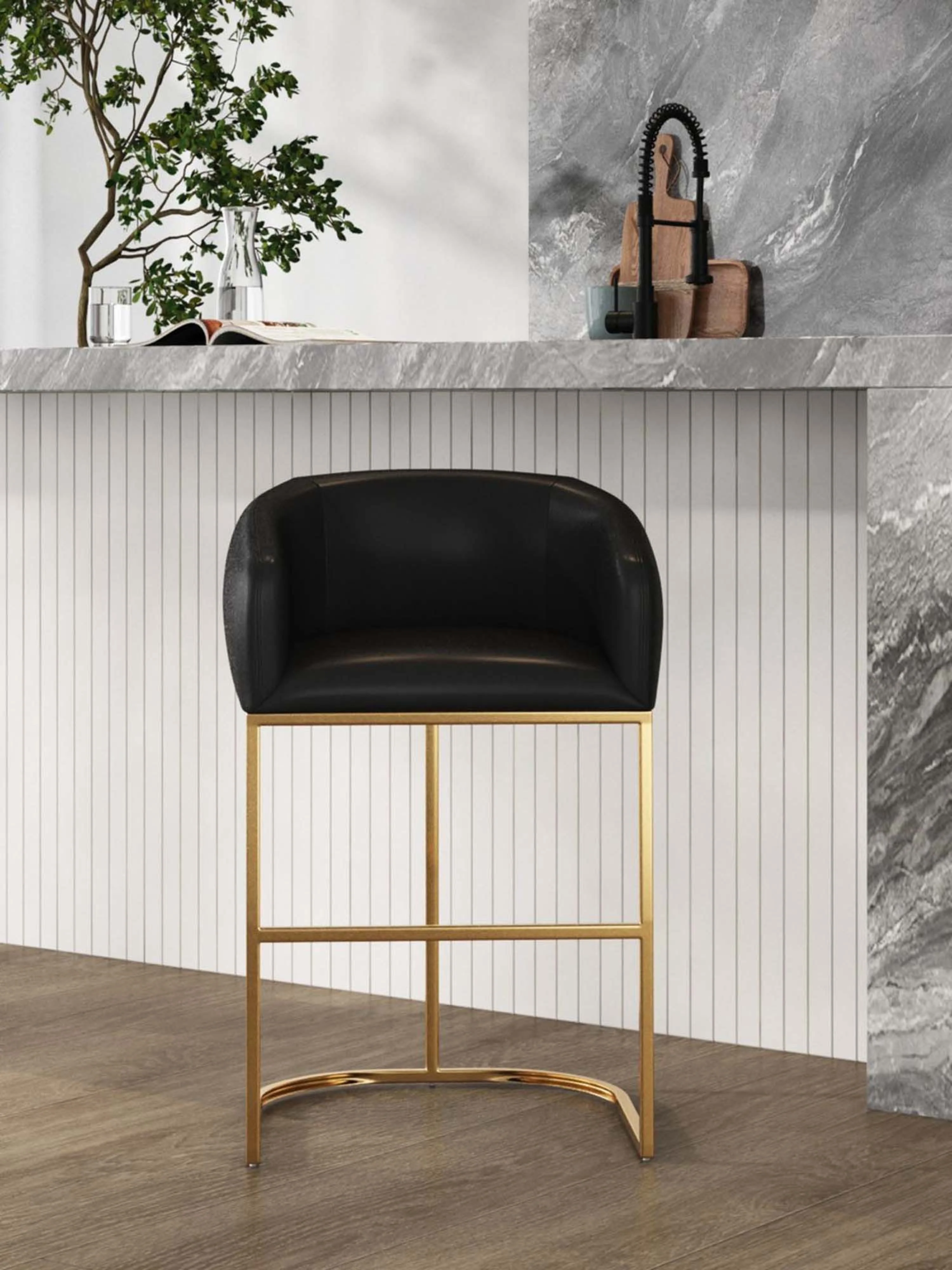 Louvre Counter Stool in Black - Image 2