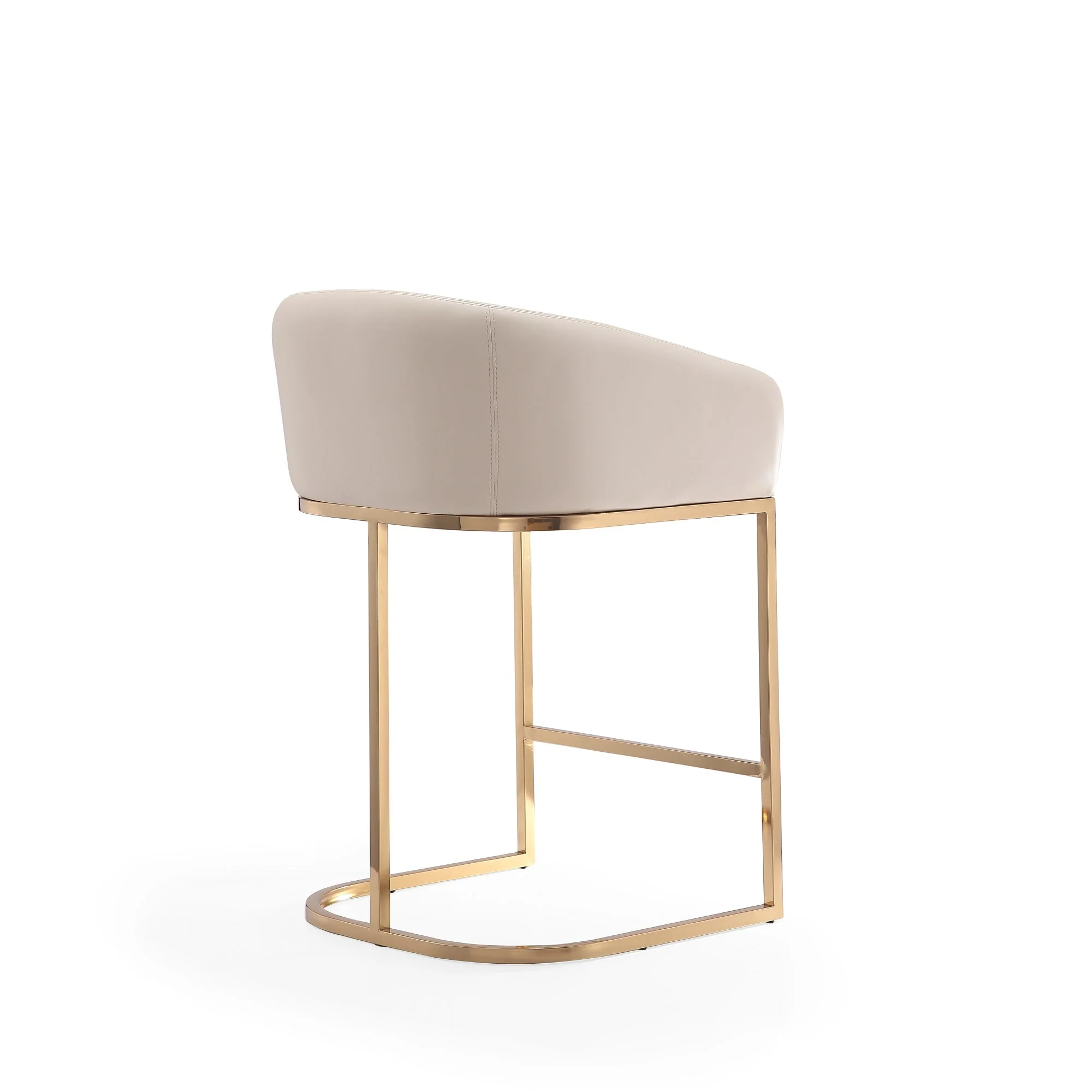 Louvre Counter Stool in Cream and Titanium Gold (set of 3) - Image 8