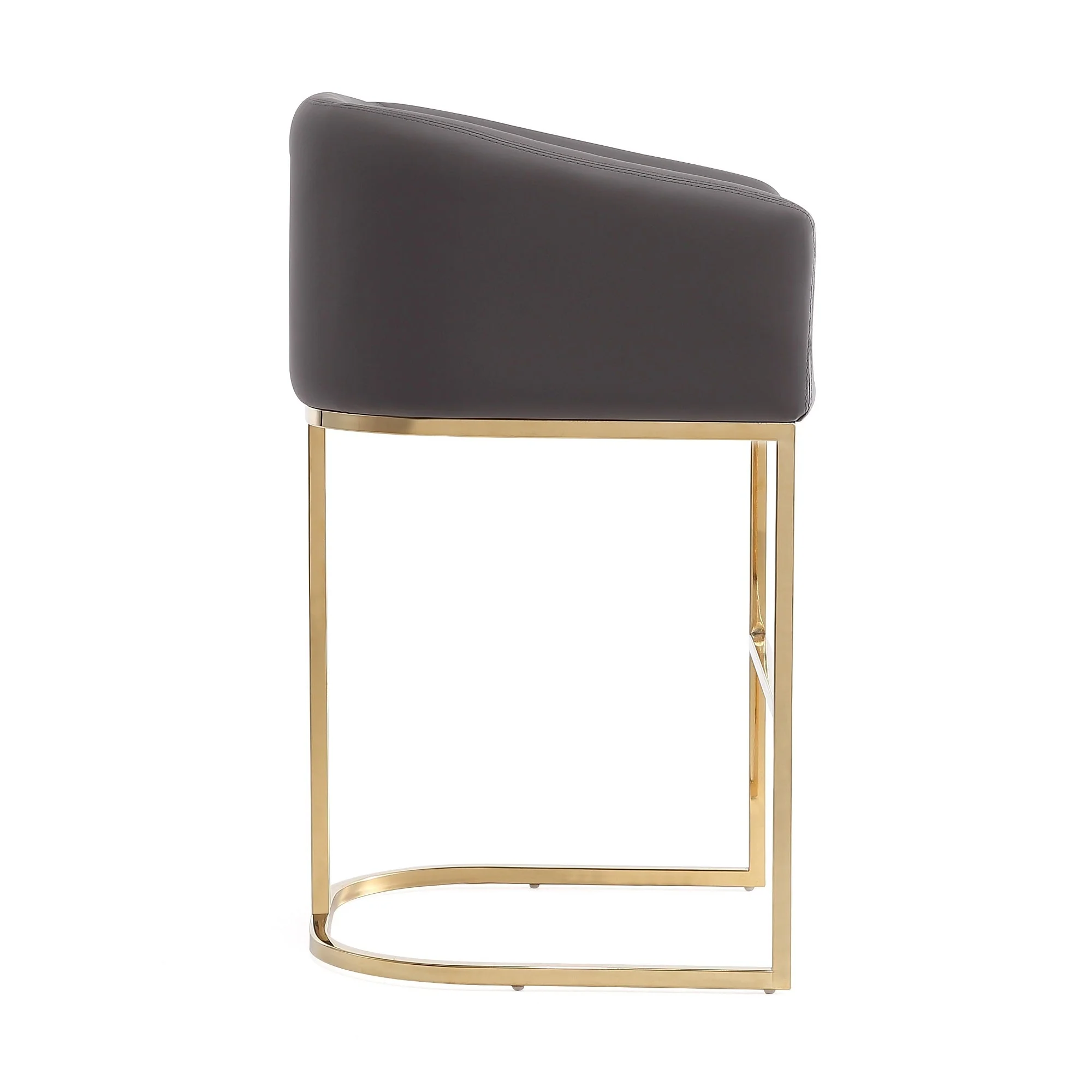 Louvre Counter Stool in Grey and Titanium Gold (set of 3) - Image 6