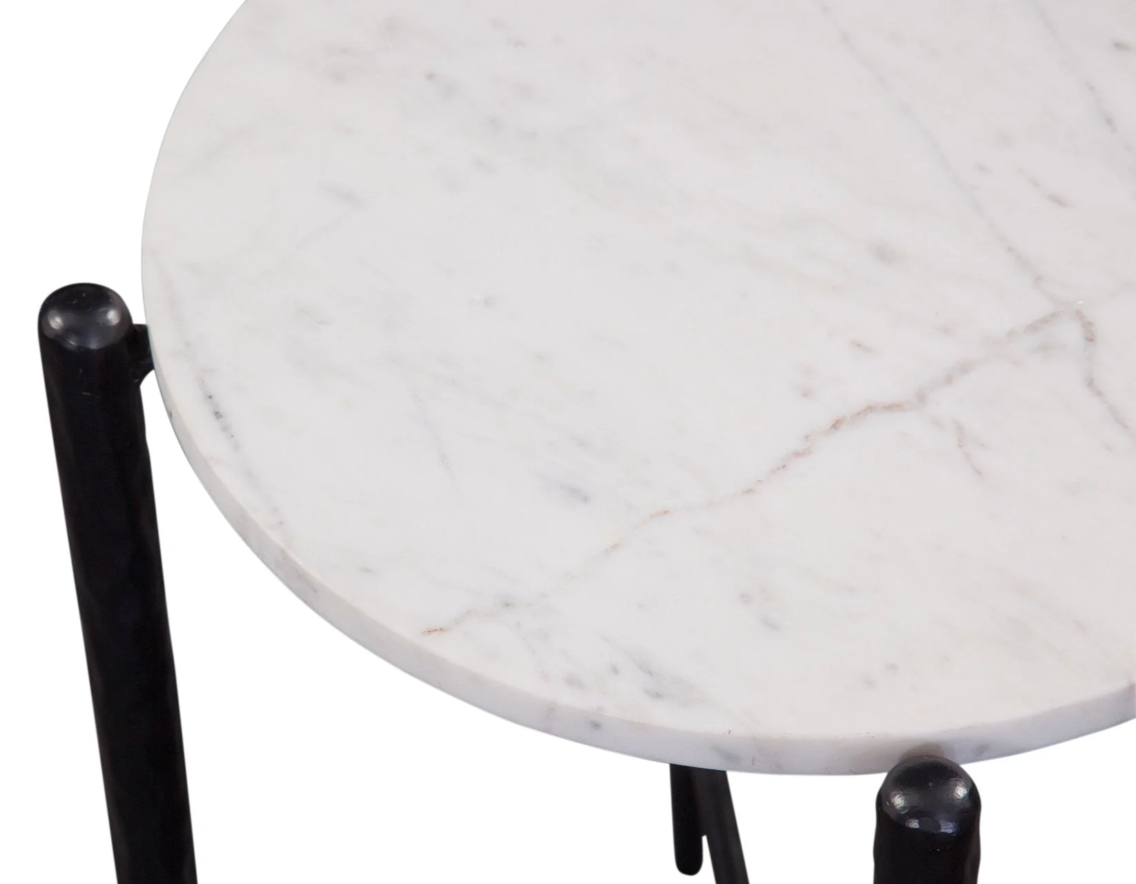 Loxie White 3-Piece Round Solid Marble Top Table Set - Image 10