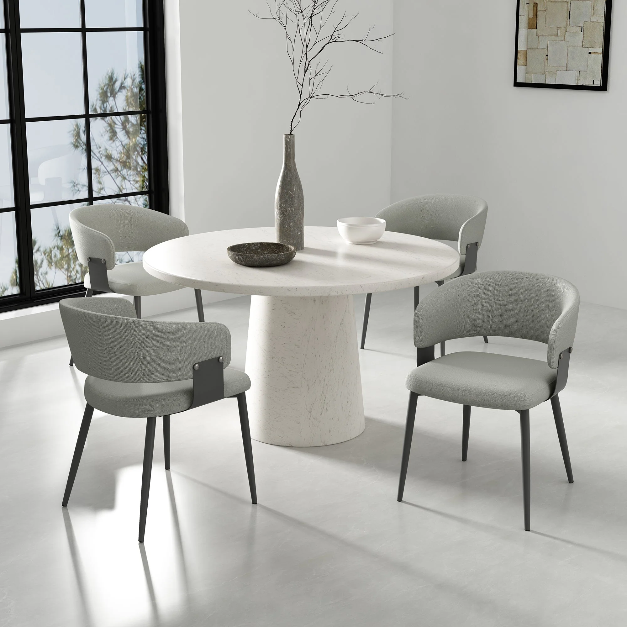 Luce Dining Chair in Stone Grey - Image 11