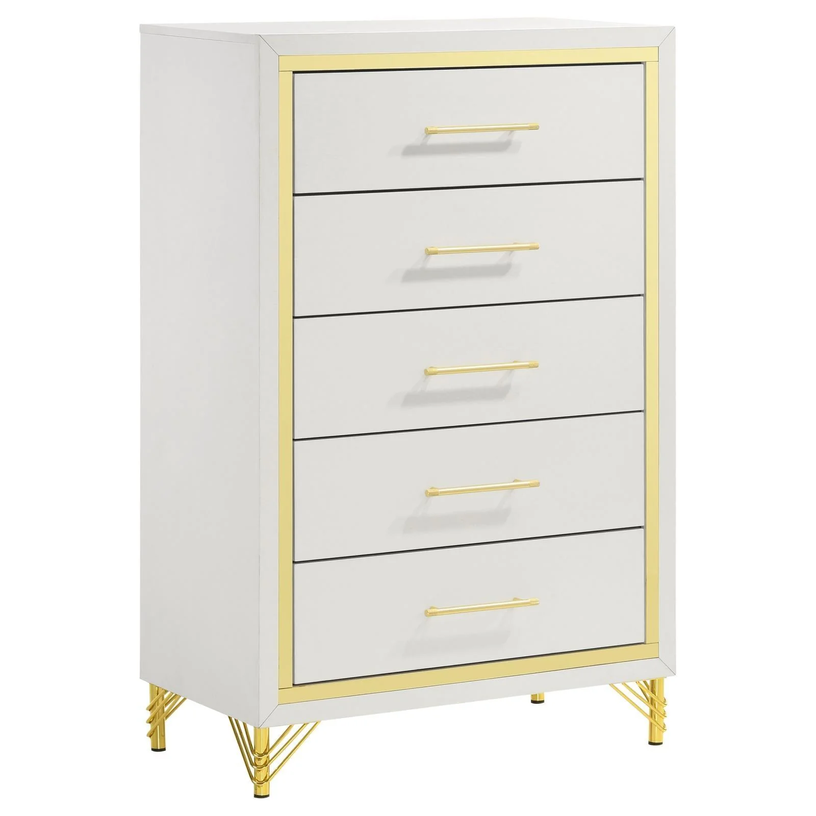 Lucia 5-drawer Bedroom Chest White - Image 2