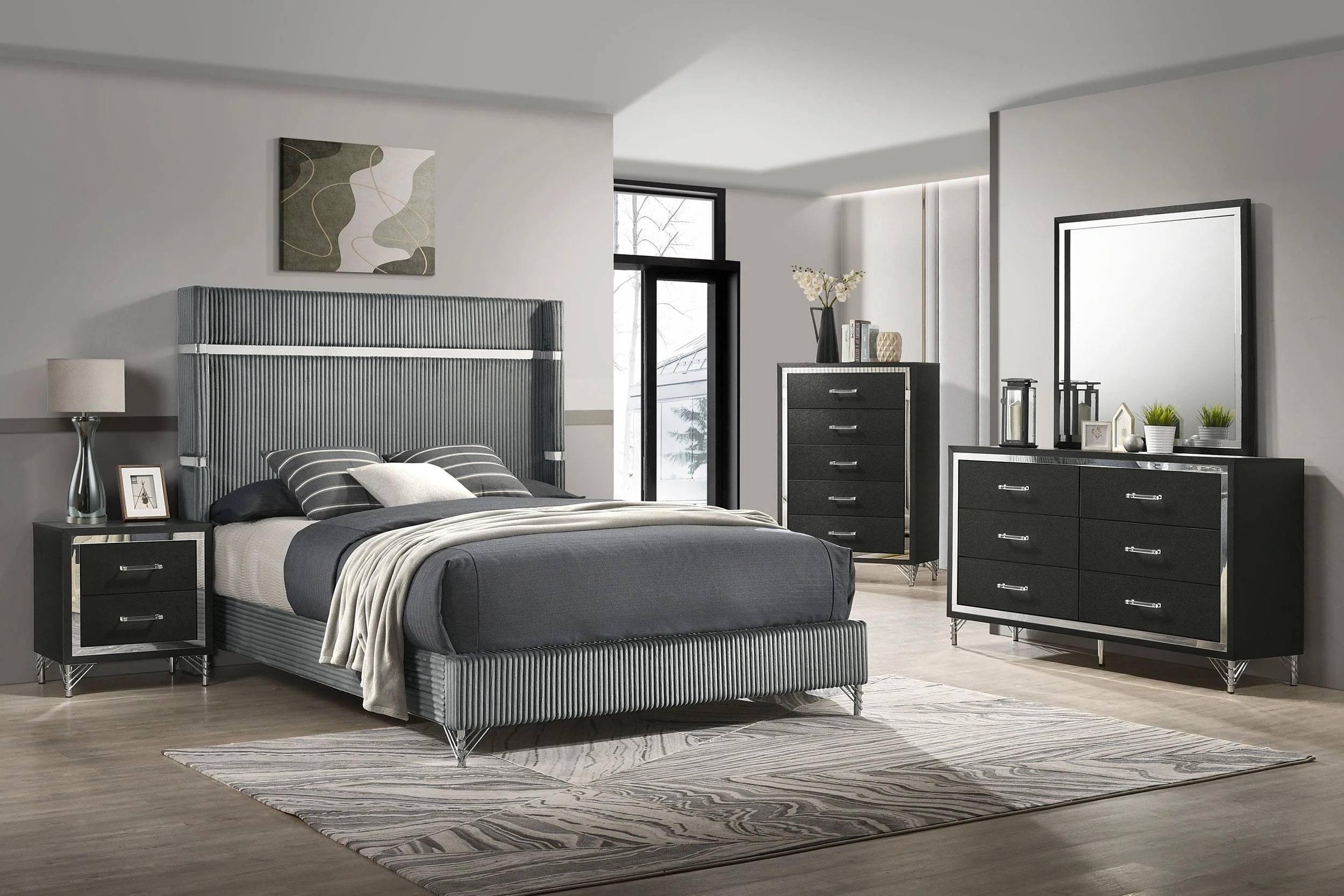 Lucia Black 6-drawer Dresser Cabinet - Image 13