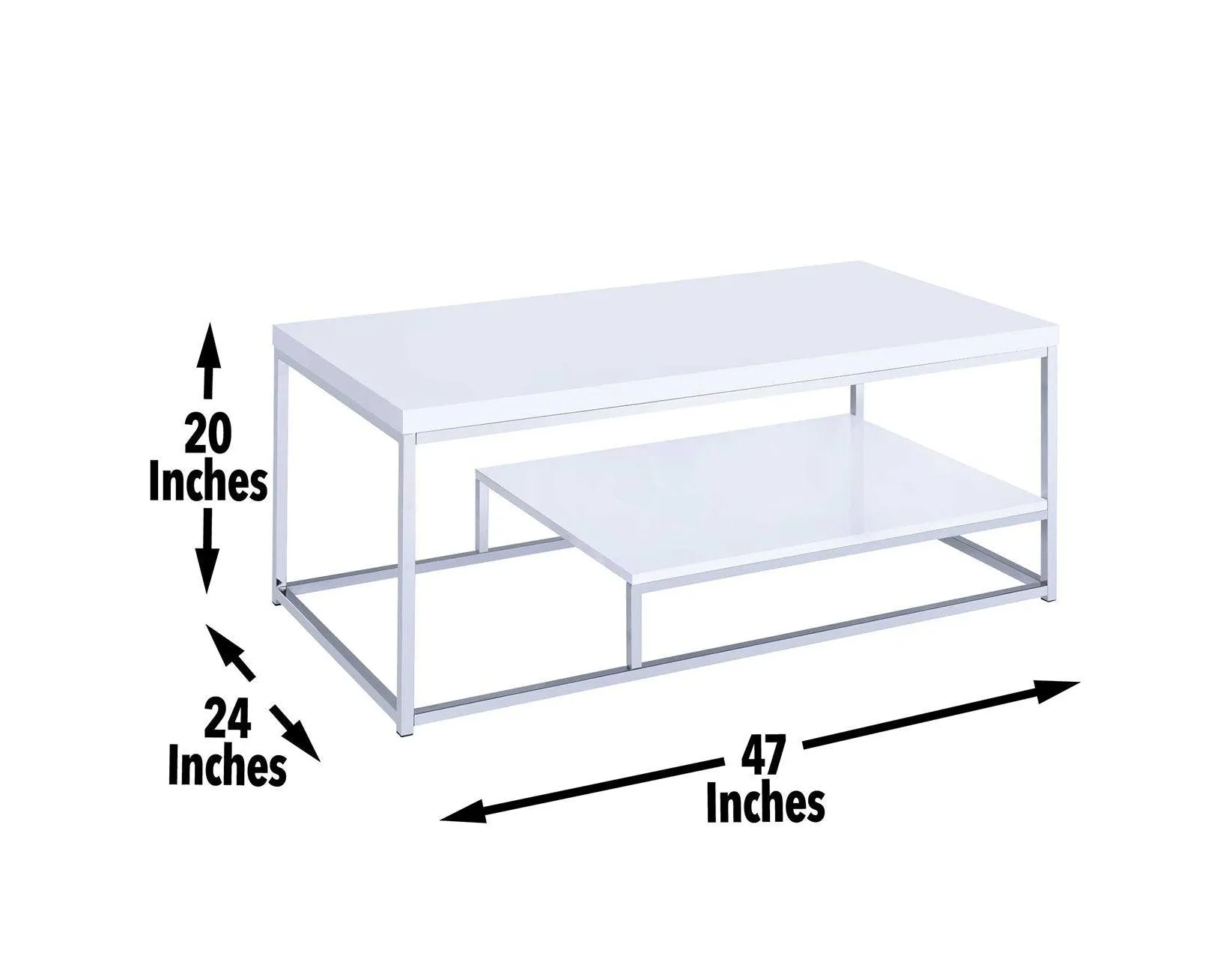 Lucia White Cocktail Table - Image 3