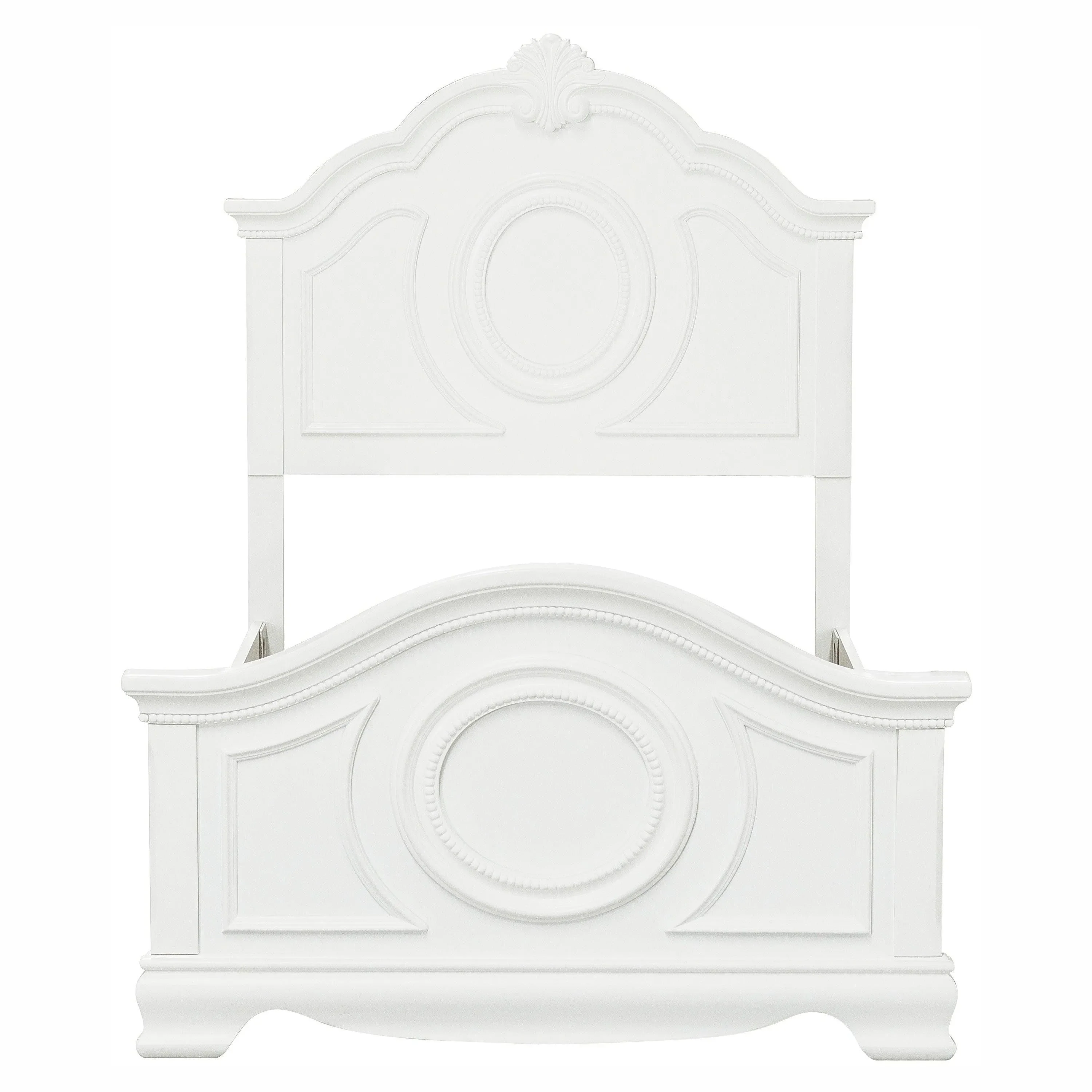 Lucida White Full Panel Bed - Image 4