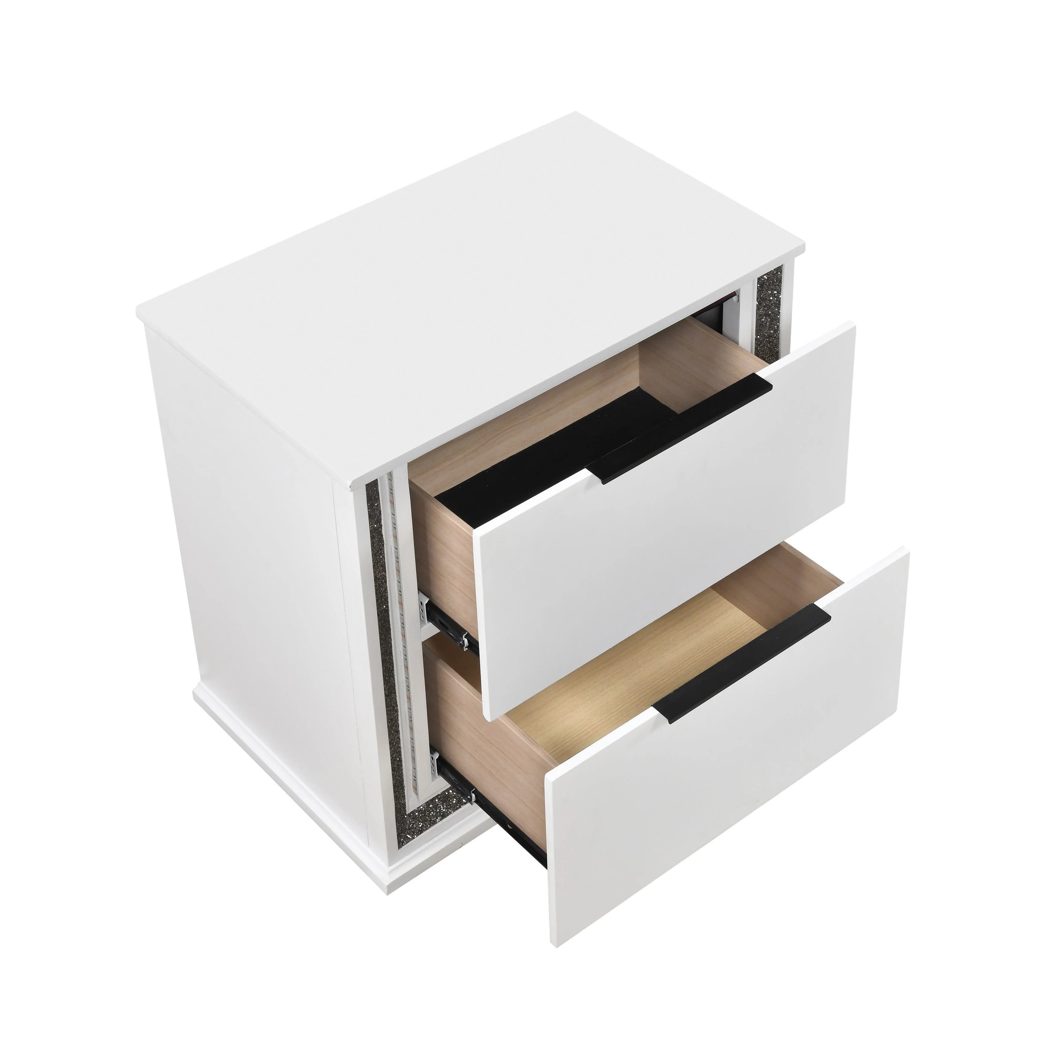 Lumin Pearl White LED Panel Bedroom Set - Image 15