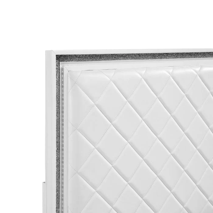 Lumin Pearl White LED Panel King Bed - Image 11