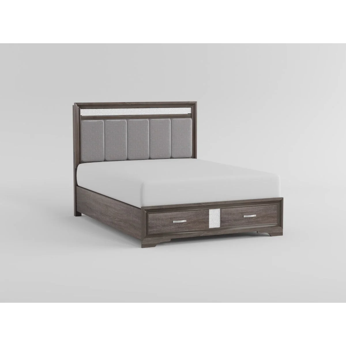 Luster White California King Upholstered Storage Platform Bed - Image 8