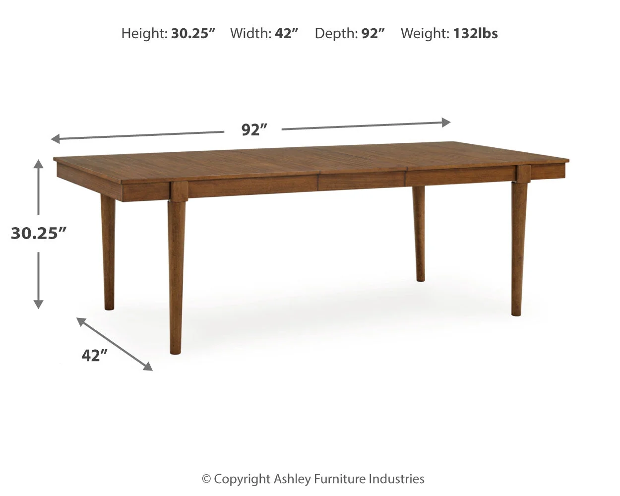 Lyncott Brown & Beige Extendable Dining Room Set and Bench - Image 14