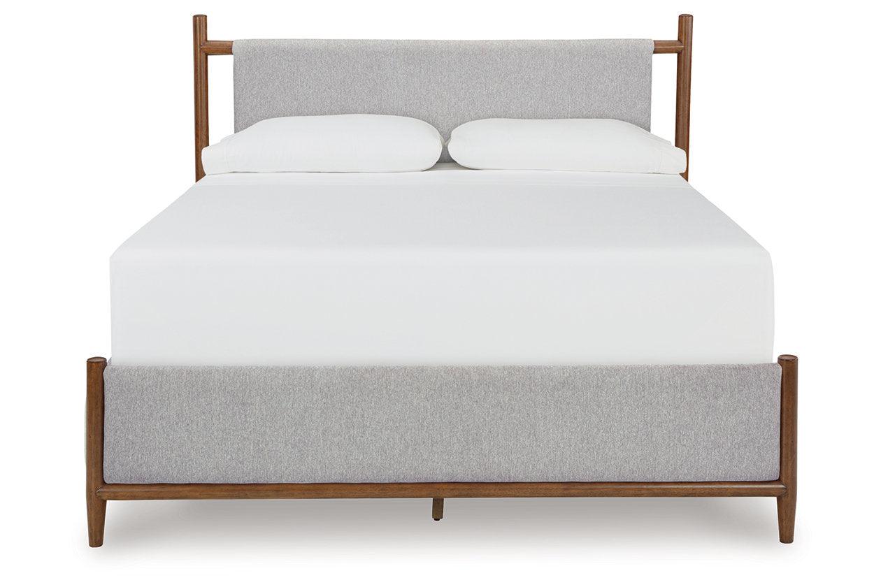 Lyncott Brown King Upholstered Bed - Image 2