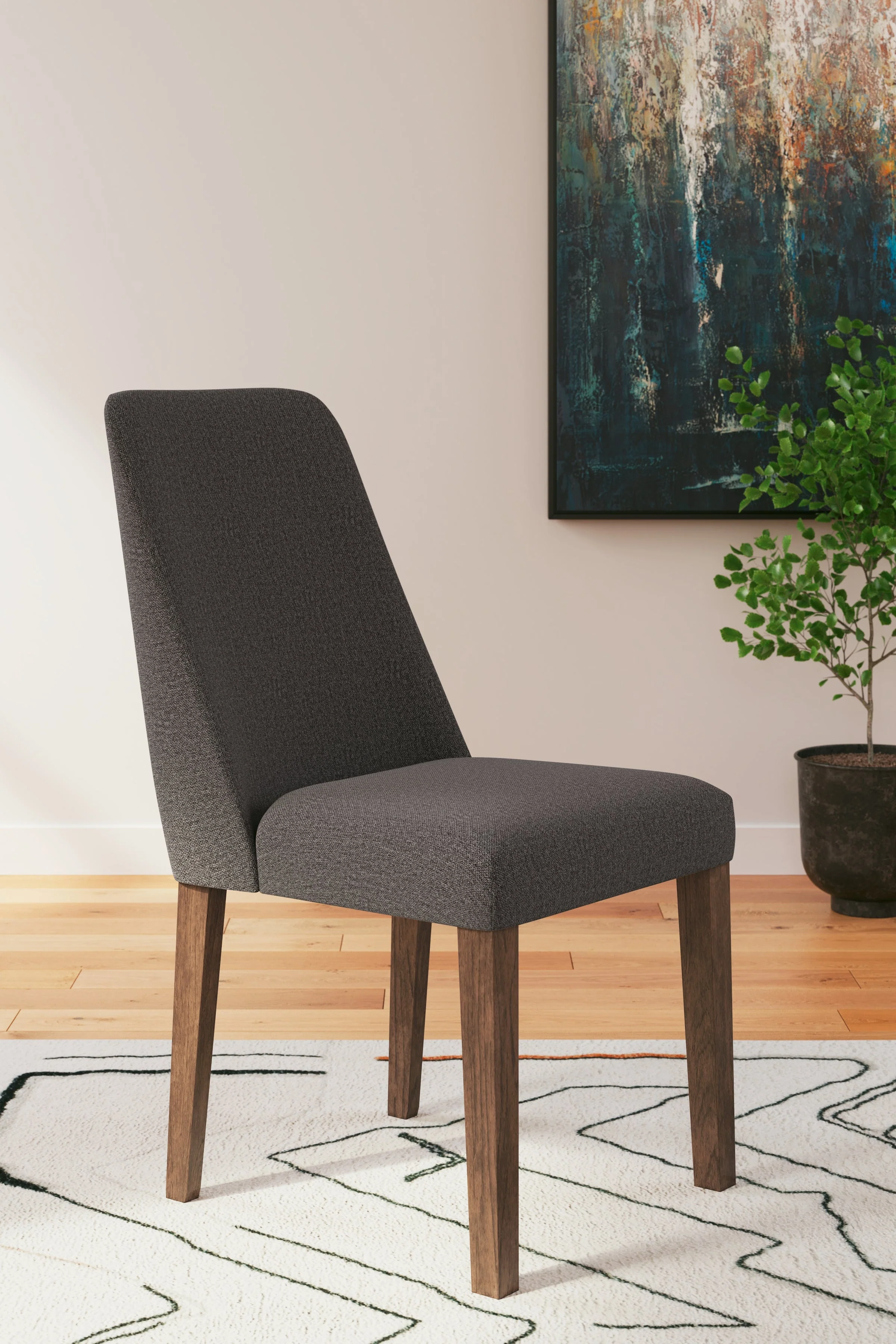 Lyncott Charcoal & Brown 64" Extendable Dining Room Set - Image 17