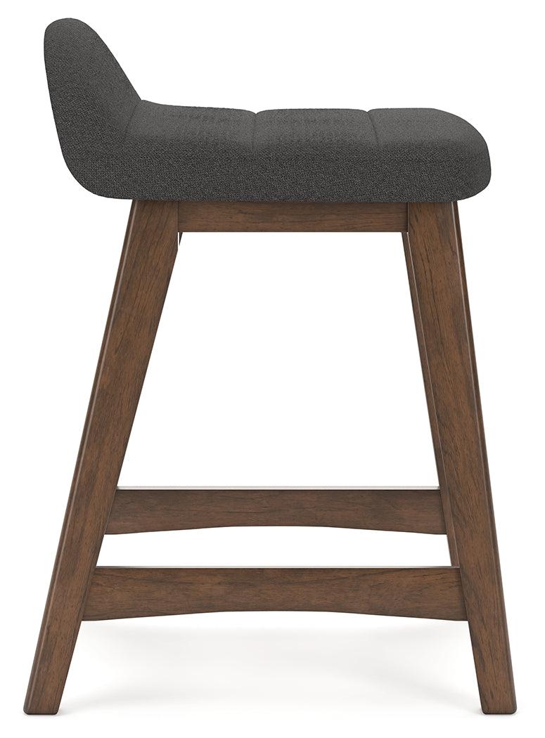 Lyncott Charcoal/Brown Counter Height Barstool, Set of 2 - Image 10