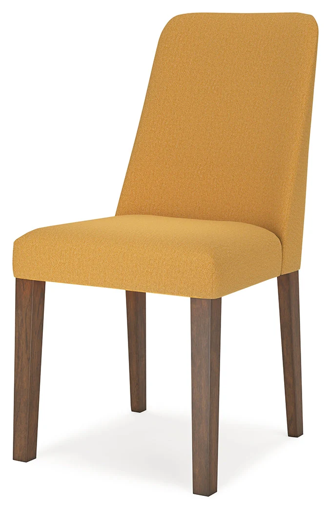 Lyncott Mustard & Brown Round Dining Room Set - Image 9