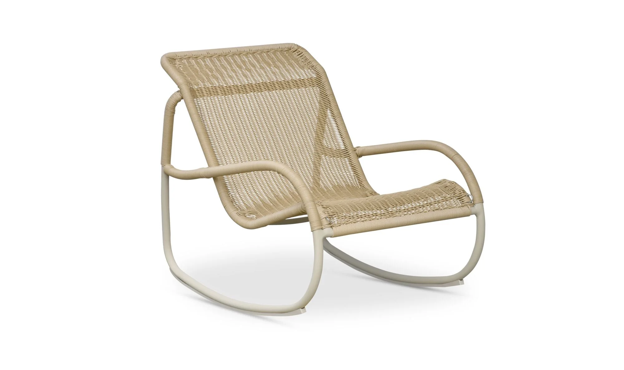 Lyra Outdoor Rocking Chair Beige - Image 6