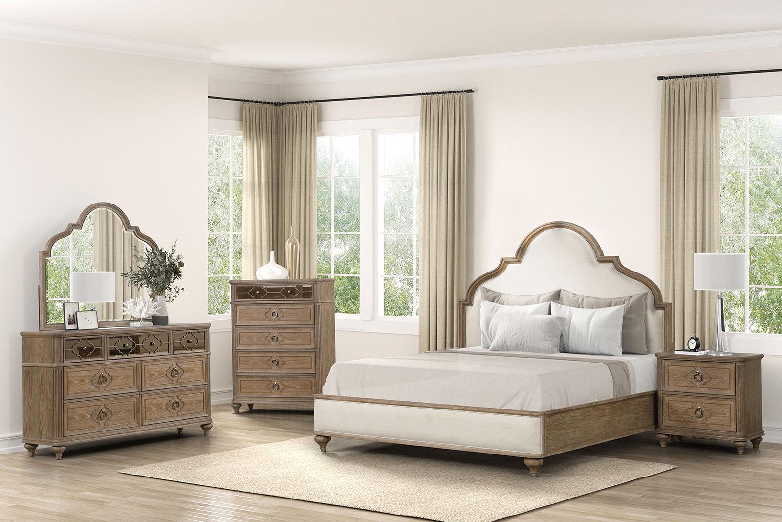 Lyris Rustic Oak King Bed - Image 6