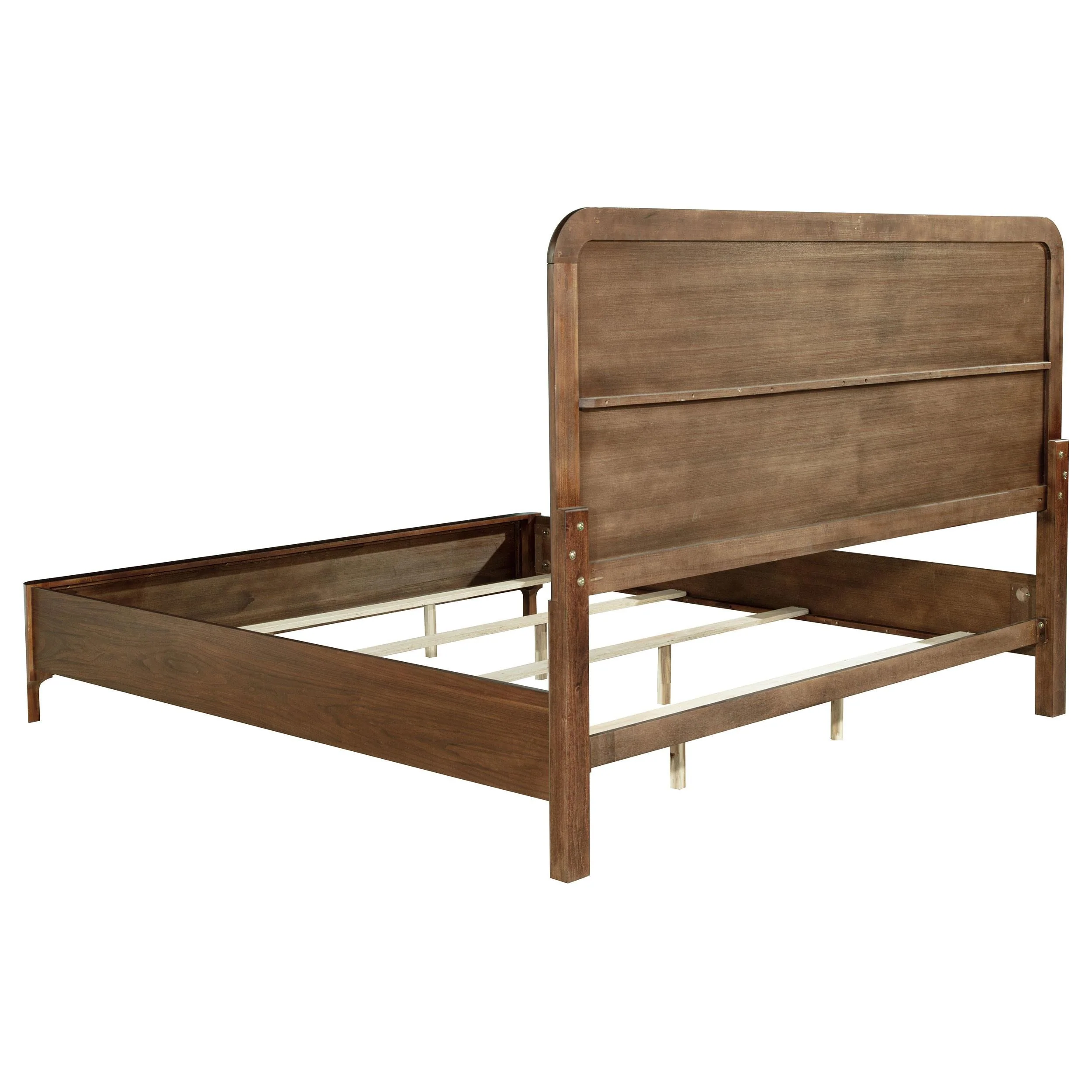 Maderia 57-inch Upholstered California King Panel Bed Walnut - Image 4