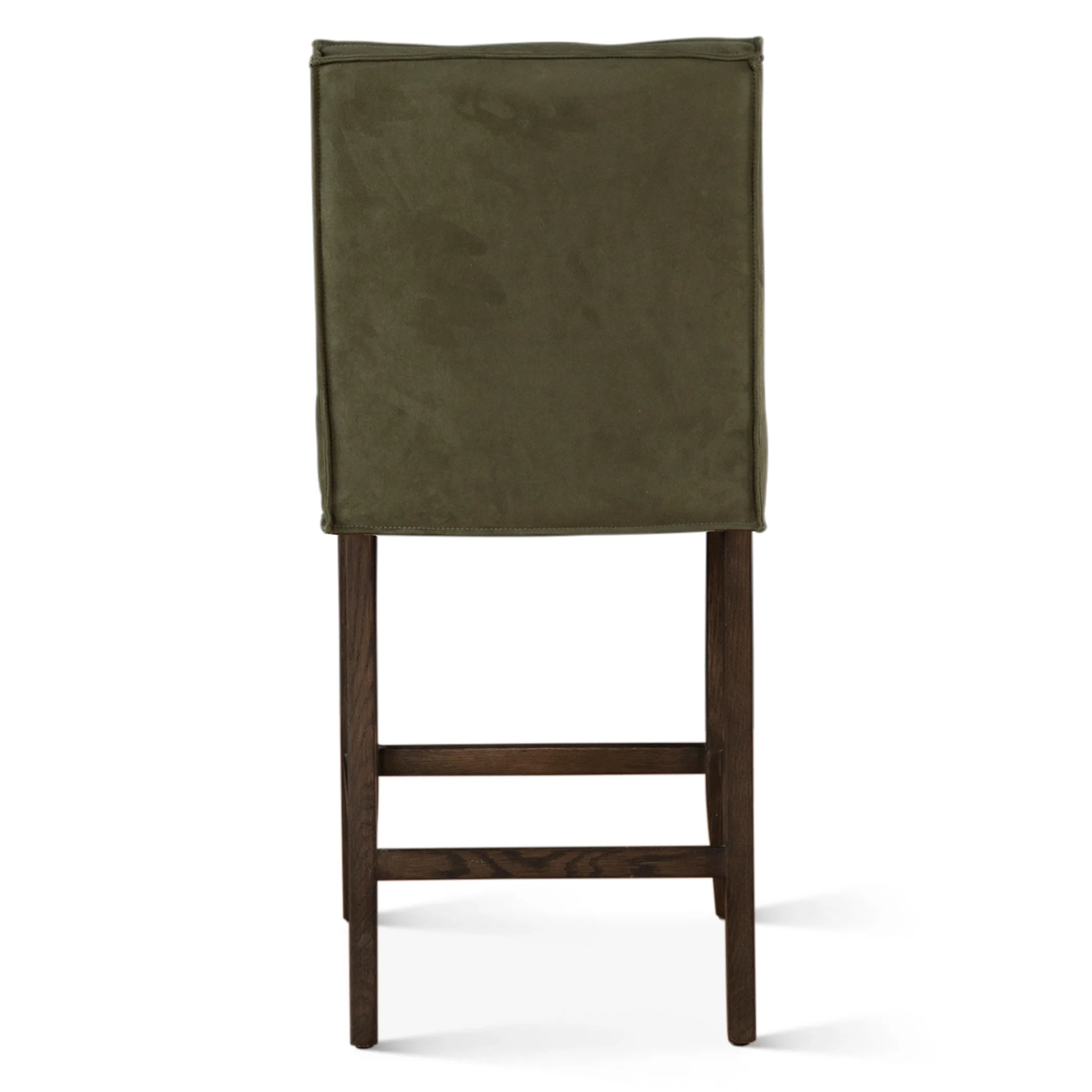 Madison Counter Chair in Green Eco Suede with Dark Legs - Image 2