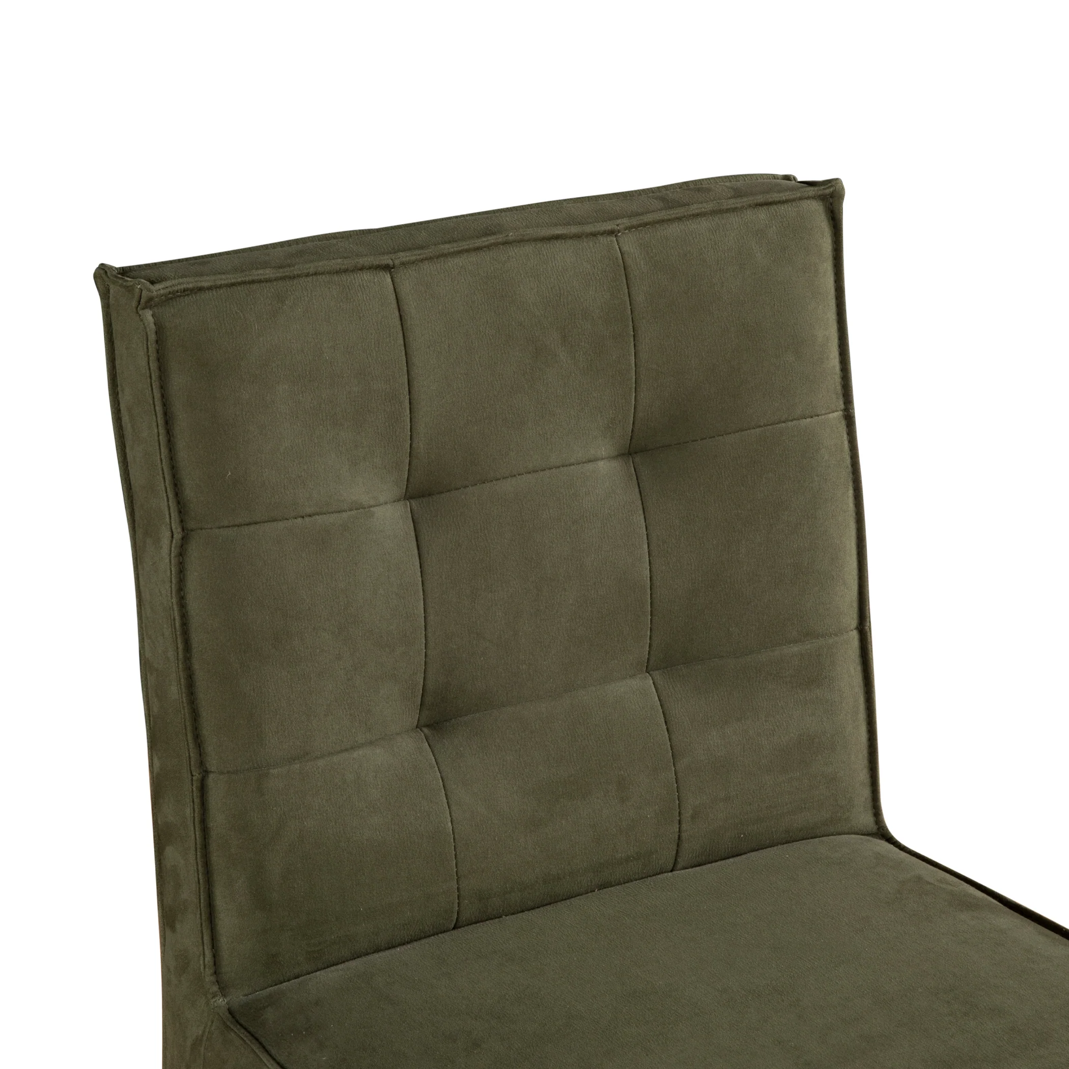 Madison Counter Chair in Green Eco Suede with Dark Legs - Image 4
