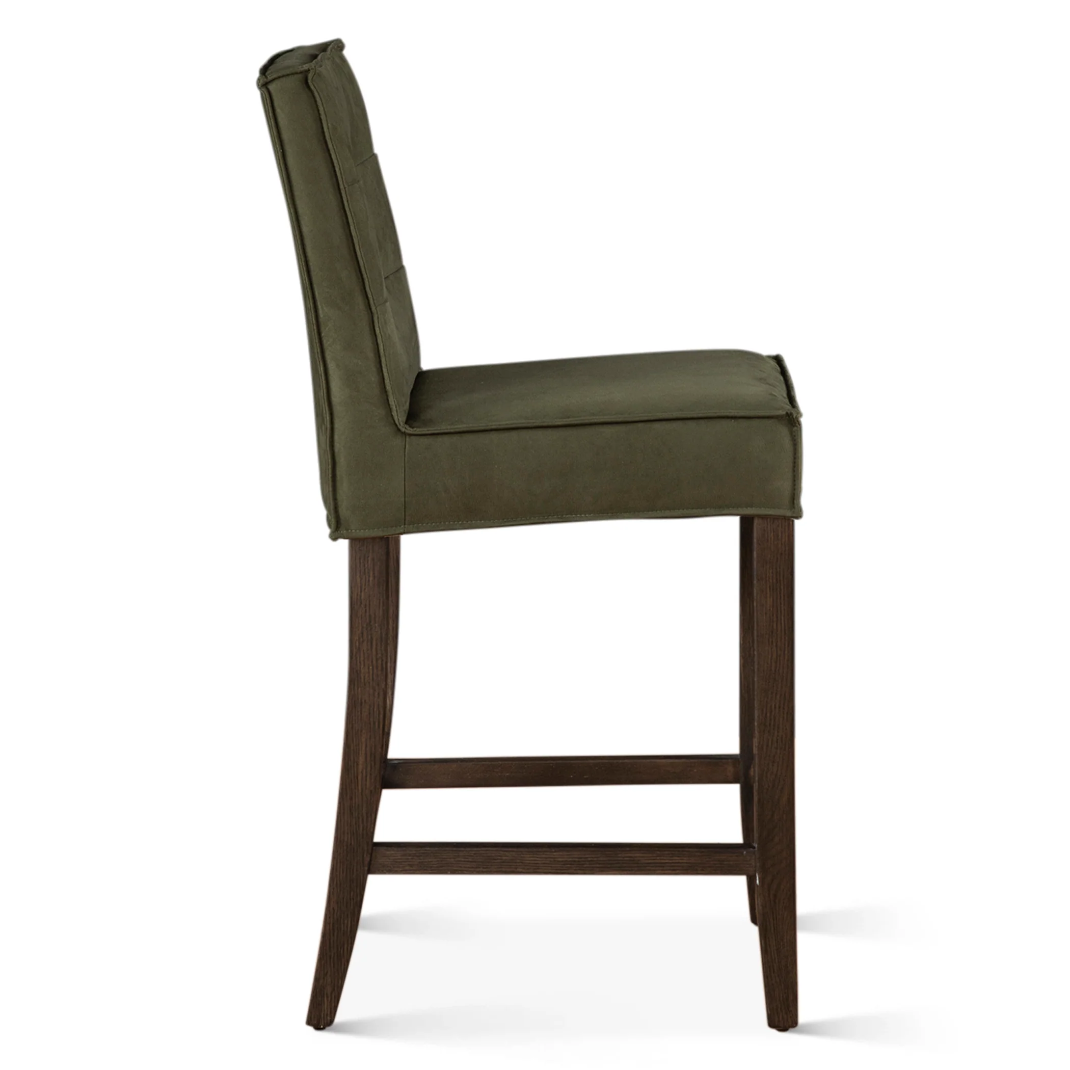 Madison Counter Chair in Green Eco Suede with Dark Legs - Image 7
