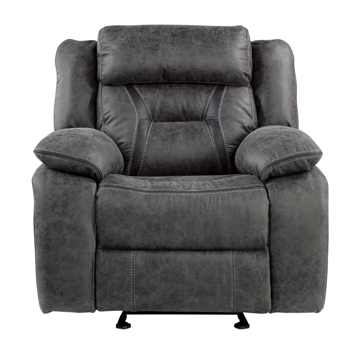 Madrona Hill Gray Double Reclining Living Room Set - Image 7