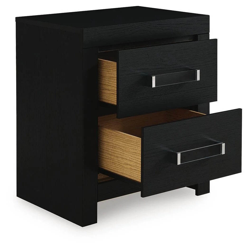 Maeling Black Nightstand - Image 4