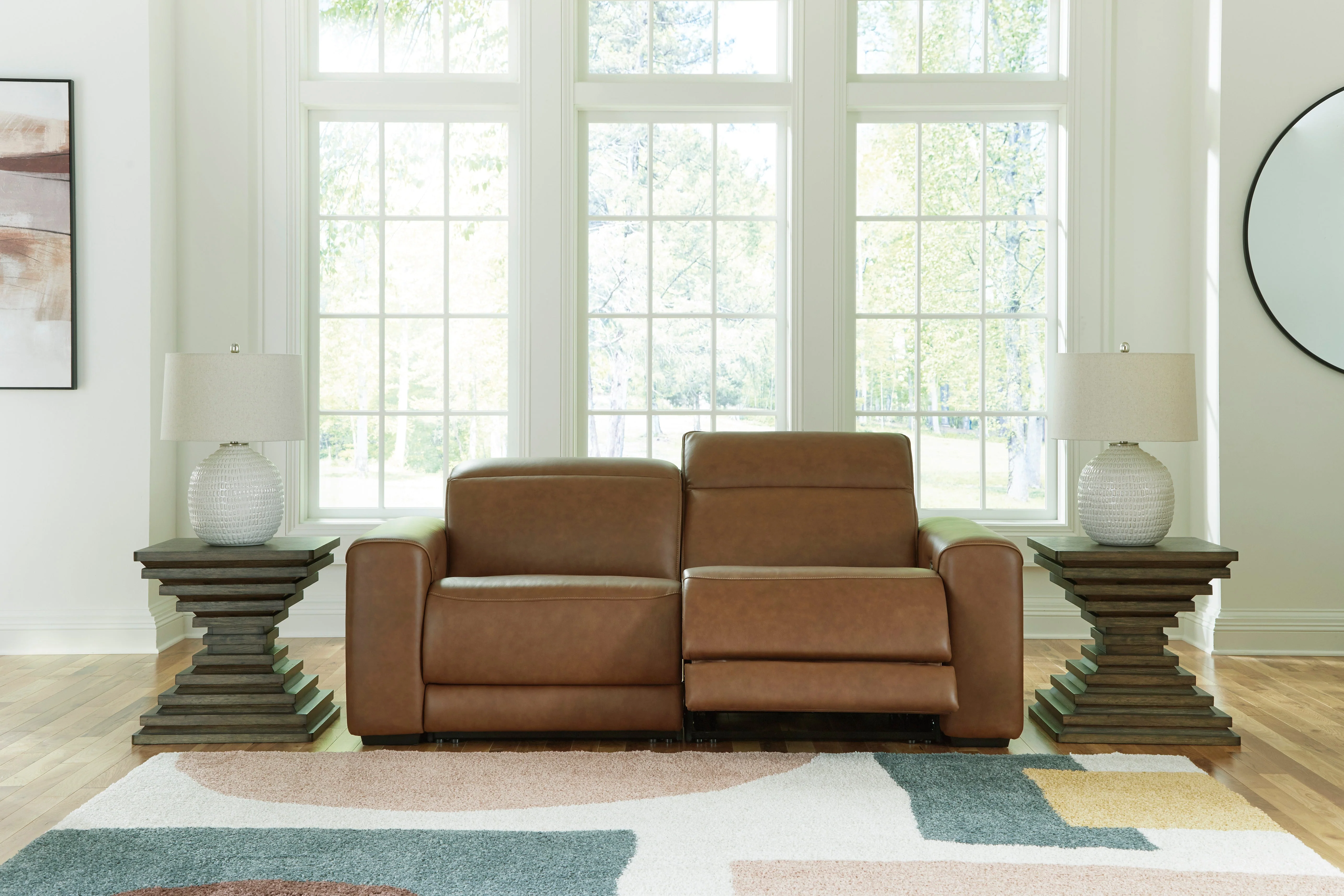 Magic Man Caramel 2-Piece Power Reclining Loveseat