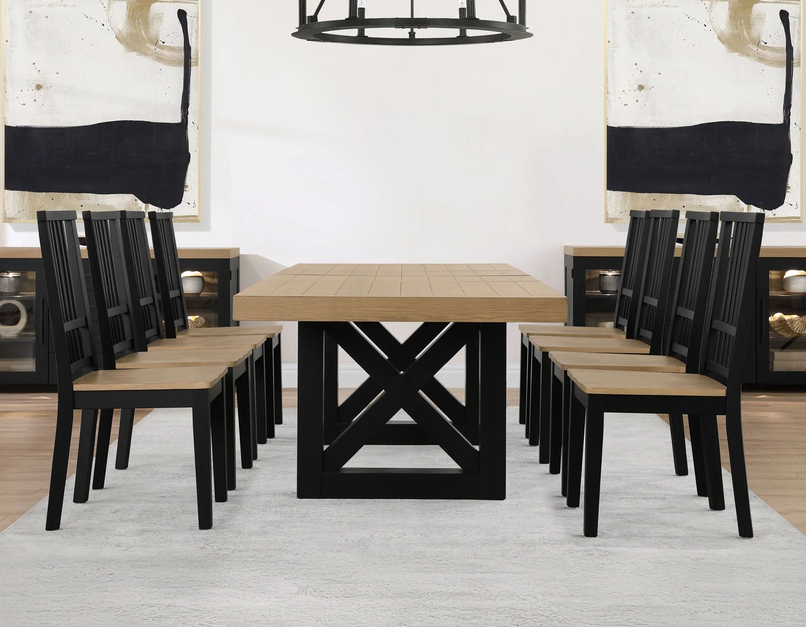 Magnolia Black/Natural Dining Room Set