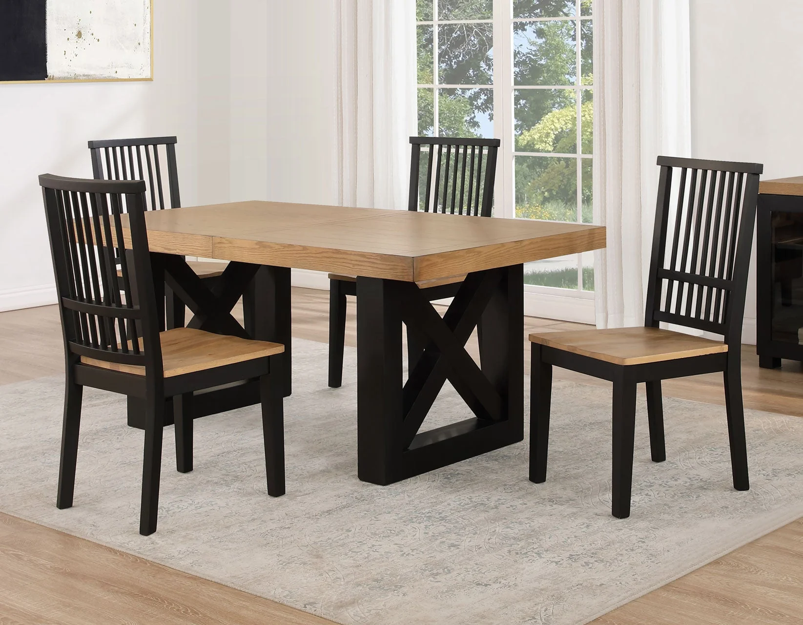 Magnolia Black/Natural Dining Room Set - Image 6