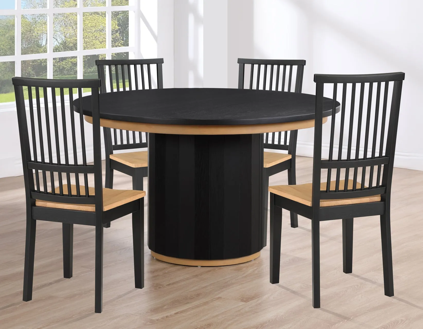 Magnolia Black Round Dining Room Set