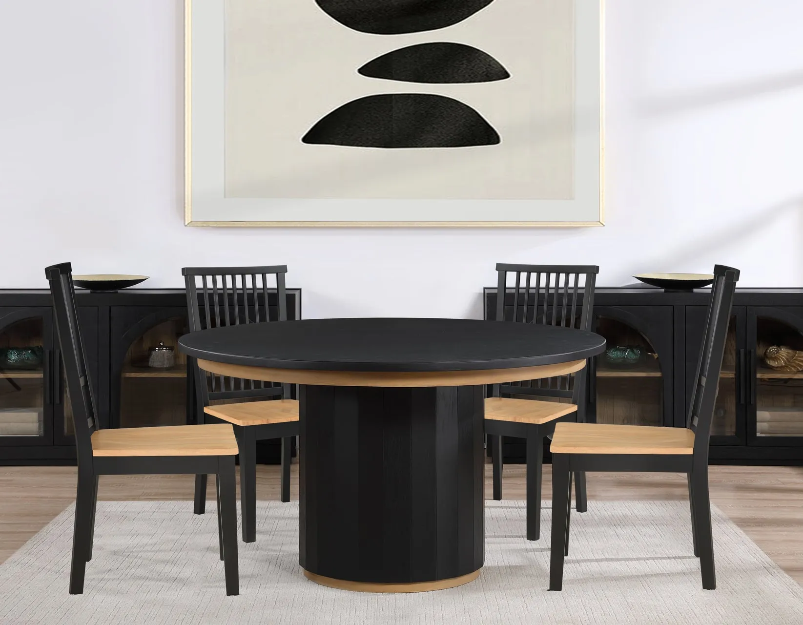 Magnolia Black Round Dining Room Set - Image 2