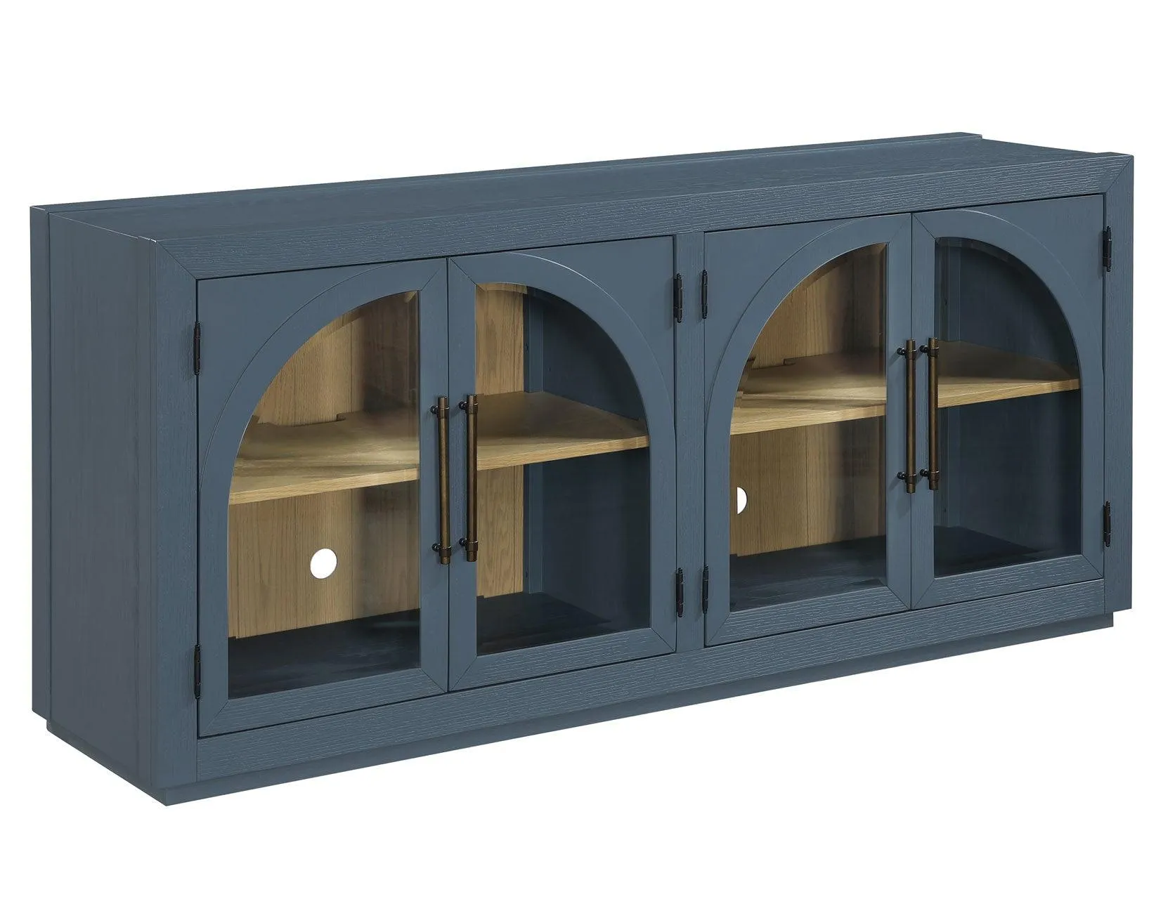 Magnolia Cathedral Doored Server, Dusty Blue Finish - Image 4