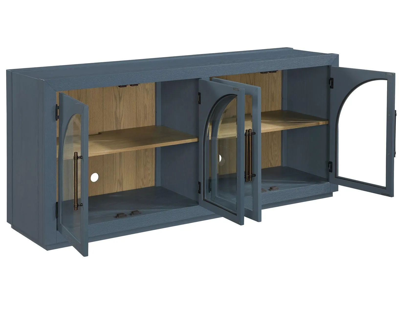 Magnolia Cathedral Doored Server, Dusty Blue Finish - Image 5