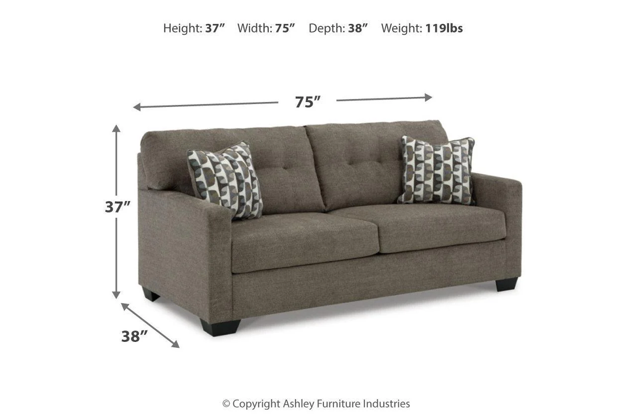 Mahoney Chocolate Sofa and Loveseat - Image 11