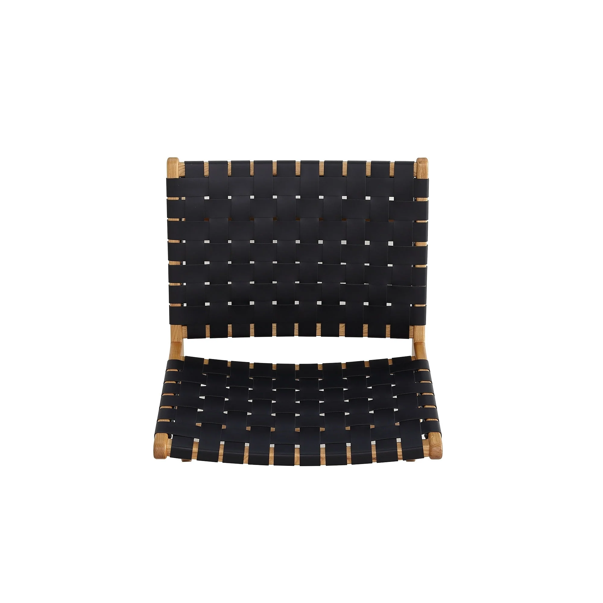 Maintenon Leatherette Accent Chair in Black with Nature Feet - Image 9