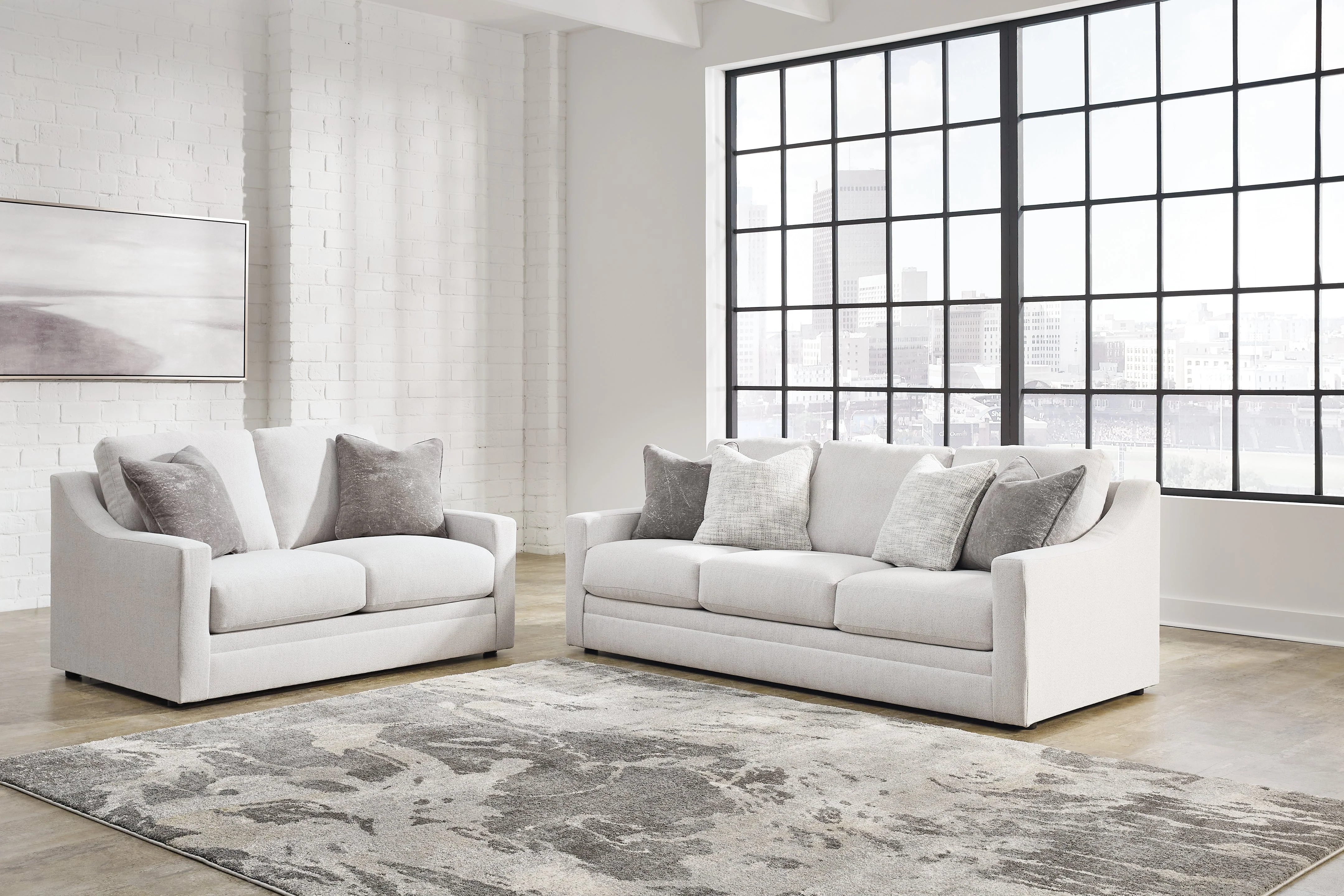 Maitelynn Chalk Sofa and Loveseat - Image 3