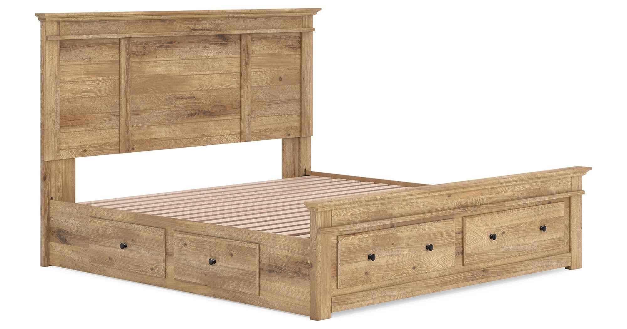 Makidern Tan King Panel Storage Bed - Image 13