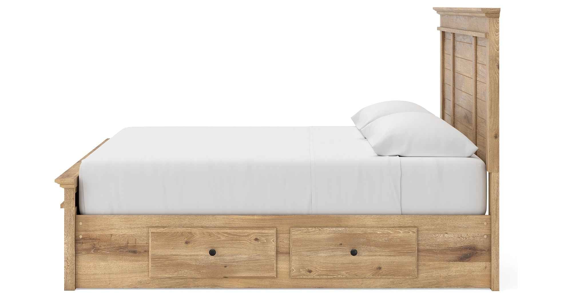 Makidern Tan King Panel Storage Bed - Image 17