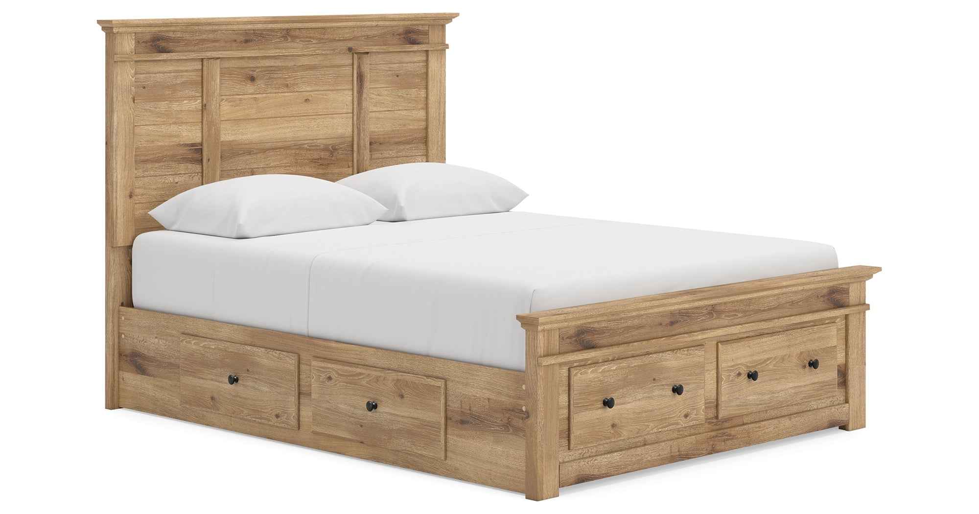 Makidern Tan Queen Panel Storage Bed - Image 3