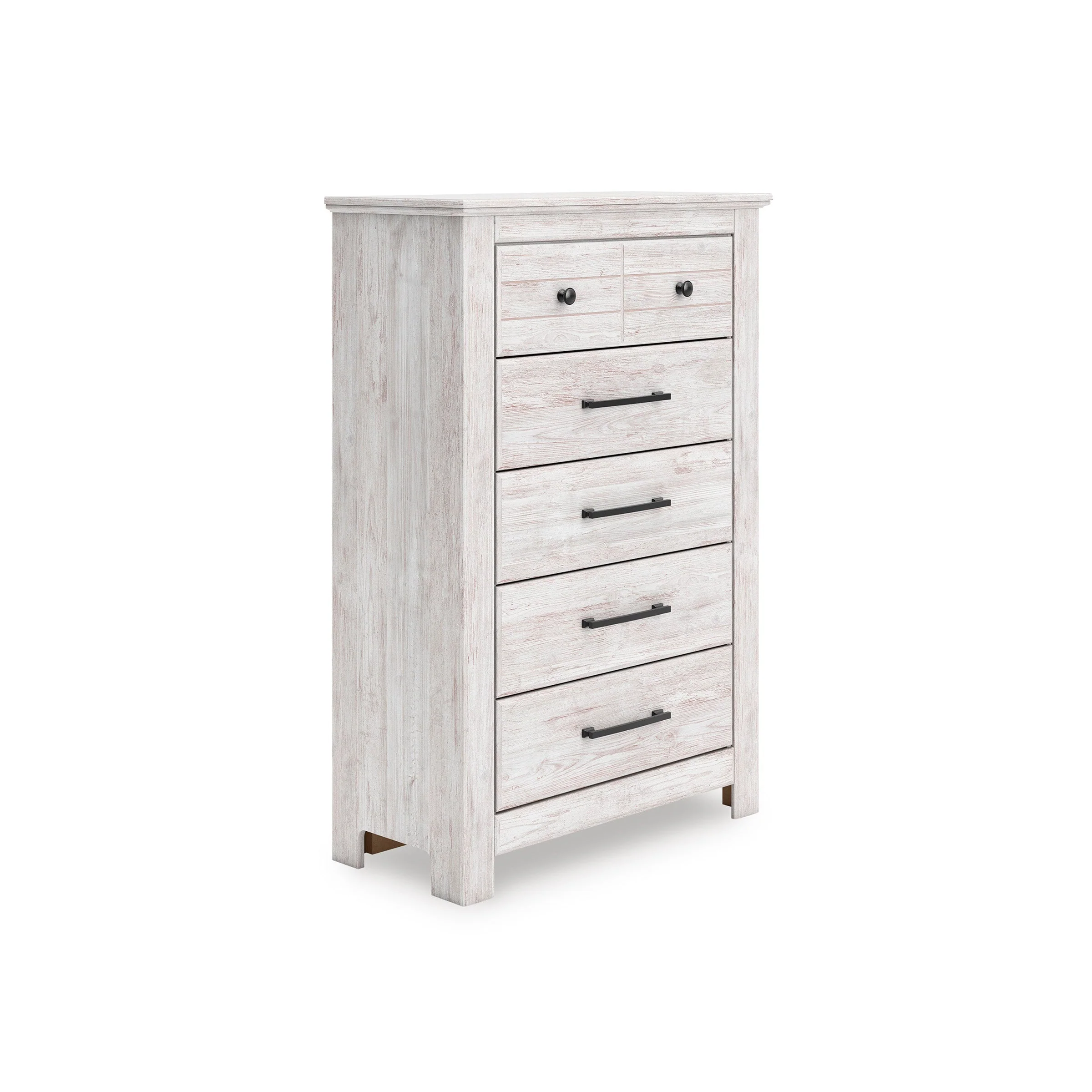 Makidern Whitewash Storage Panel Bedroom Set with 6 Drawers - Image 17