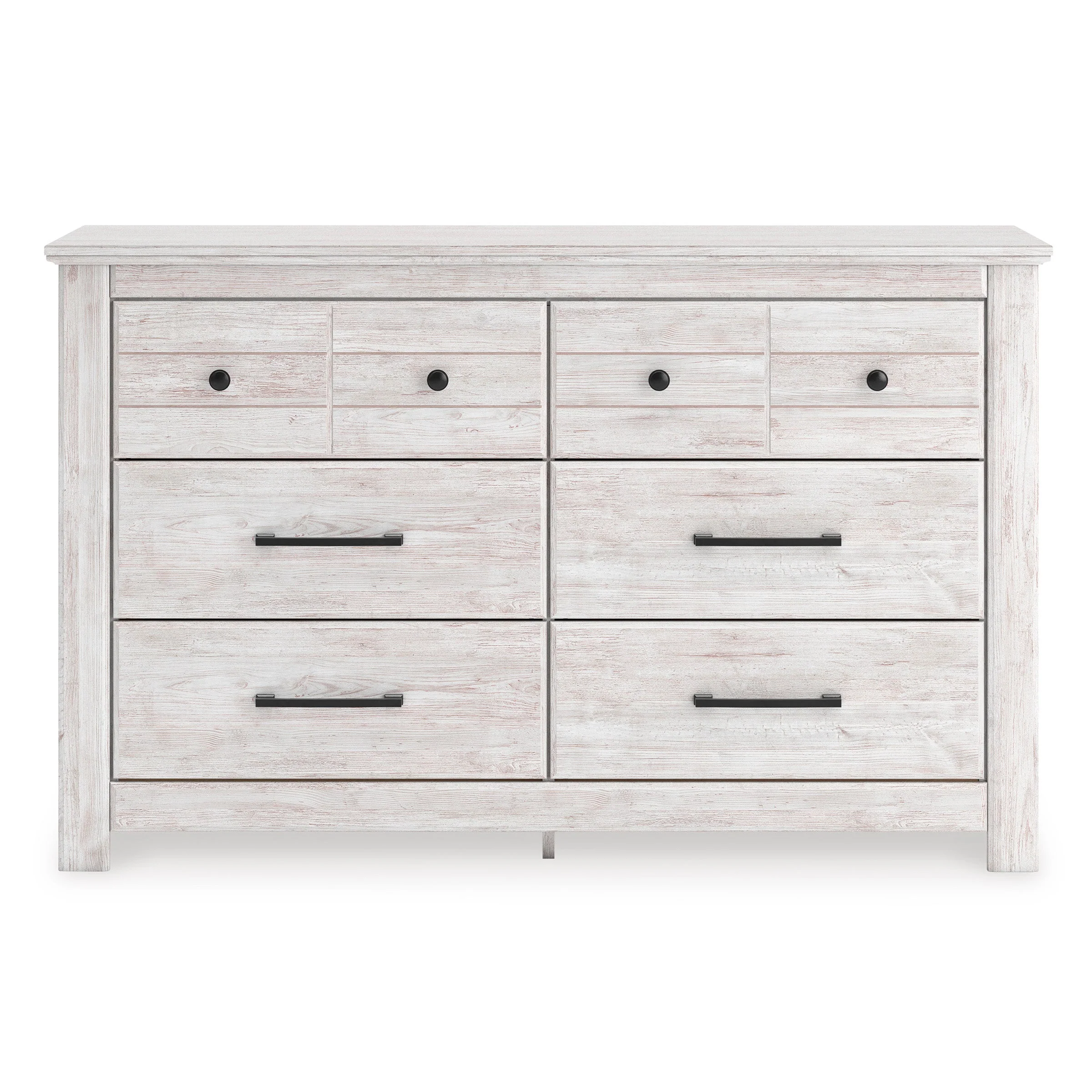 Makidern Whitewash Storage Panel Bedroom Set with 6 Drawers - Image 24