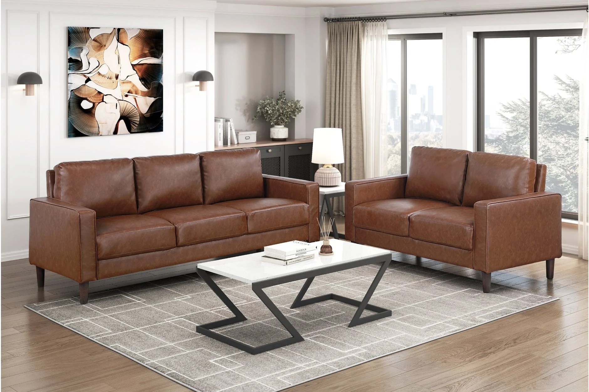 Malcolm Chocolate Loveseat - Image 2