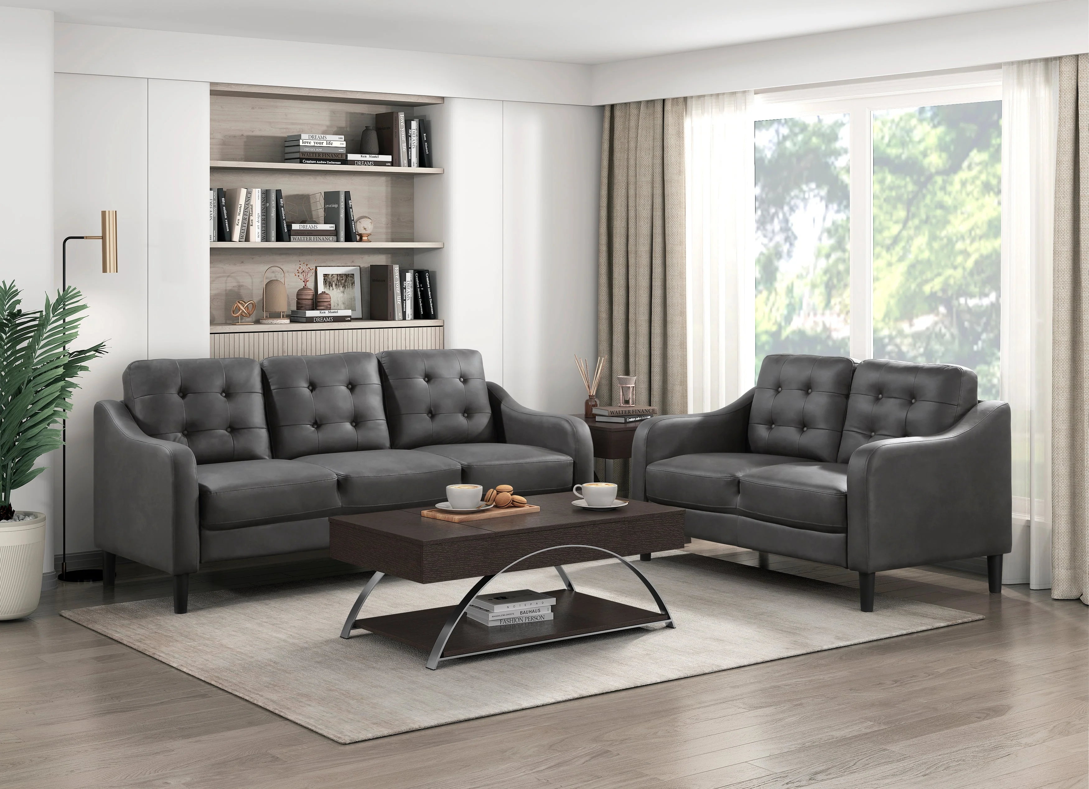 Mallory Gray Sofa - Image 2