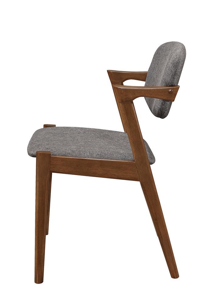 Malone Gray/Dark Walnut Dining Side Chairs, Set of 2 - Image 3