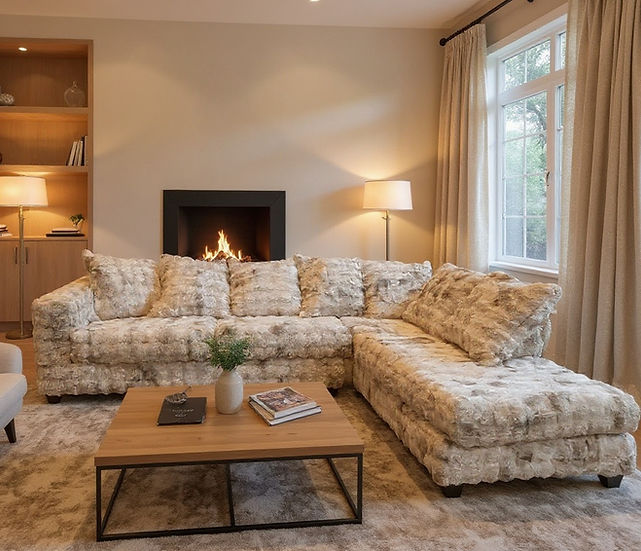 Mamba Beige Right Arm Facing (RAF) Sectional