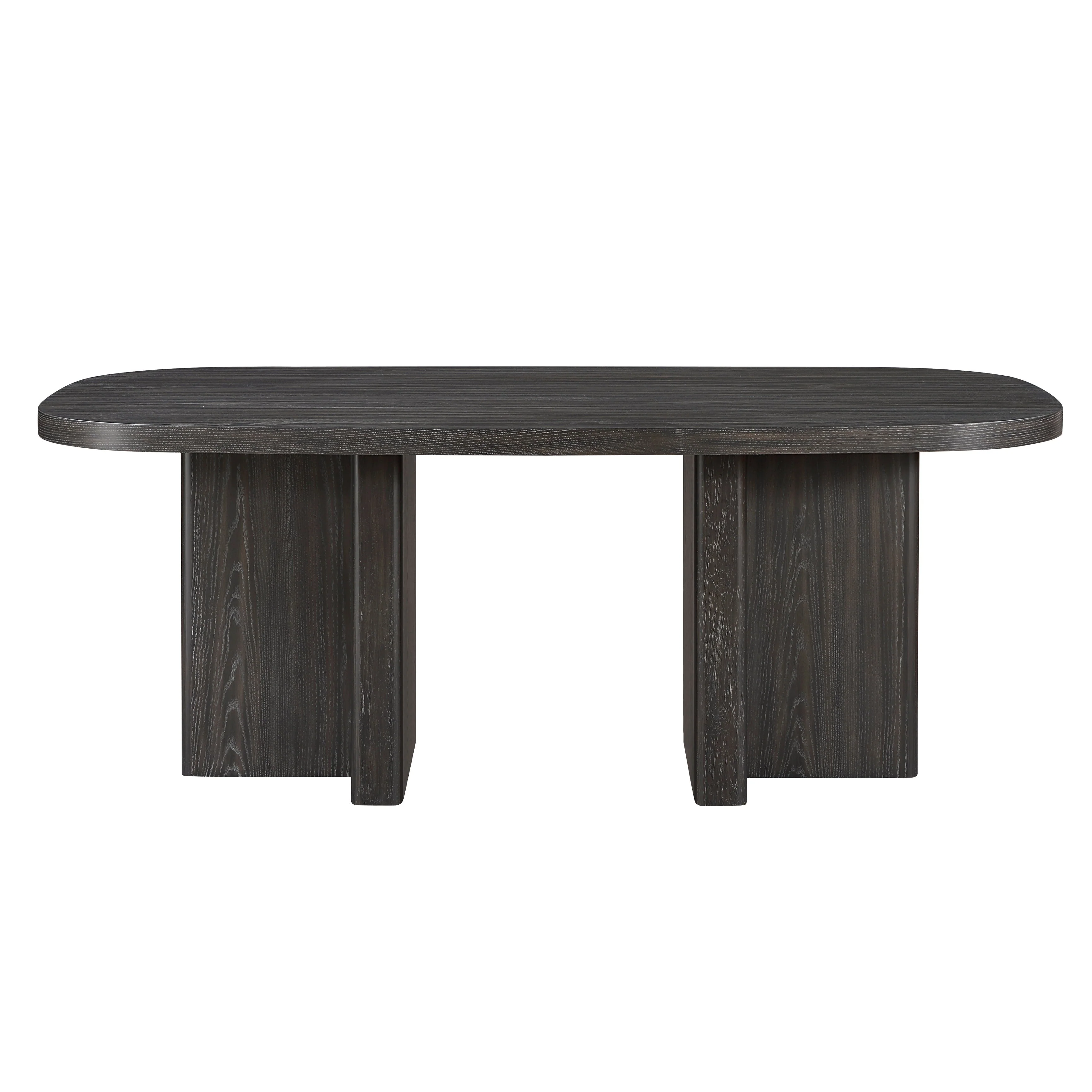 Marais Ebony/Orange Boucle 6-Piece 82" Dining Set - Image 2