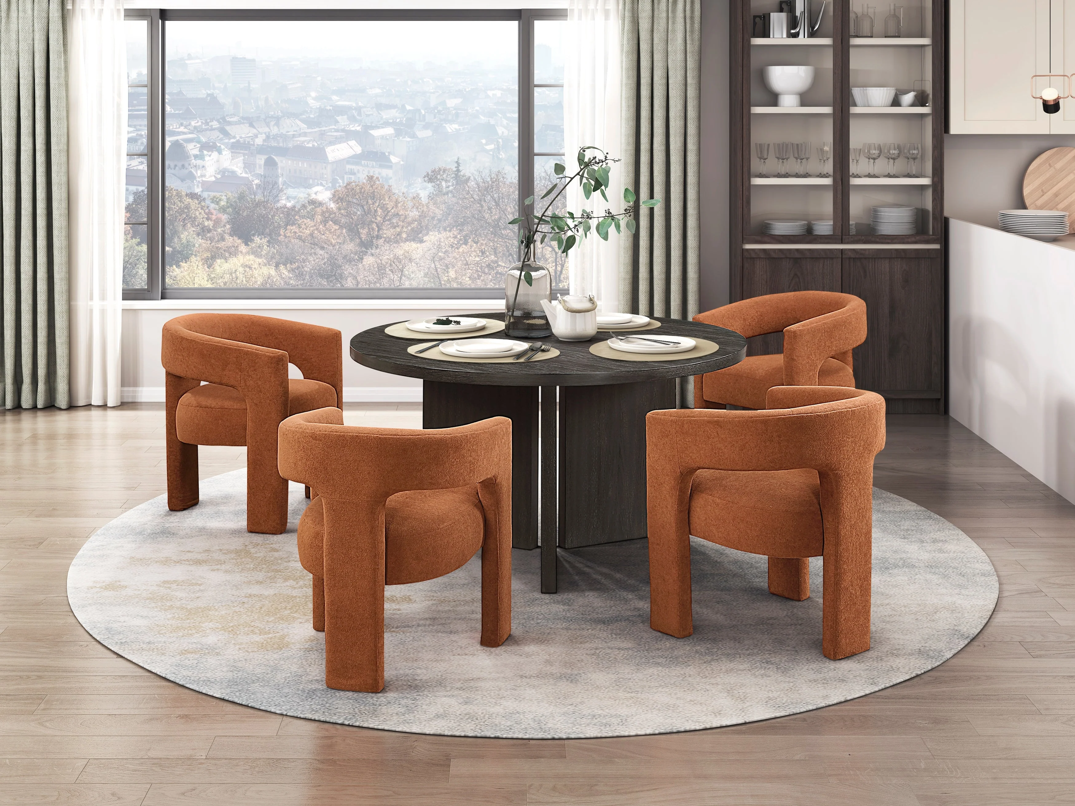 Marais Ebony Round Dining Table - Image 5